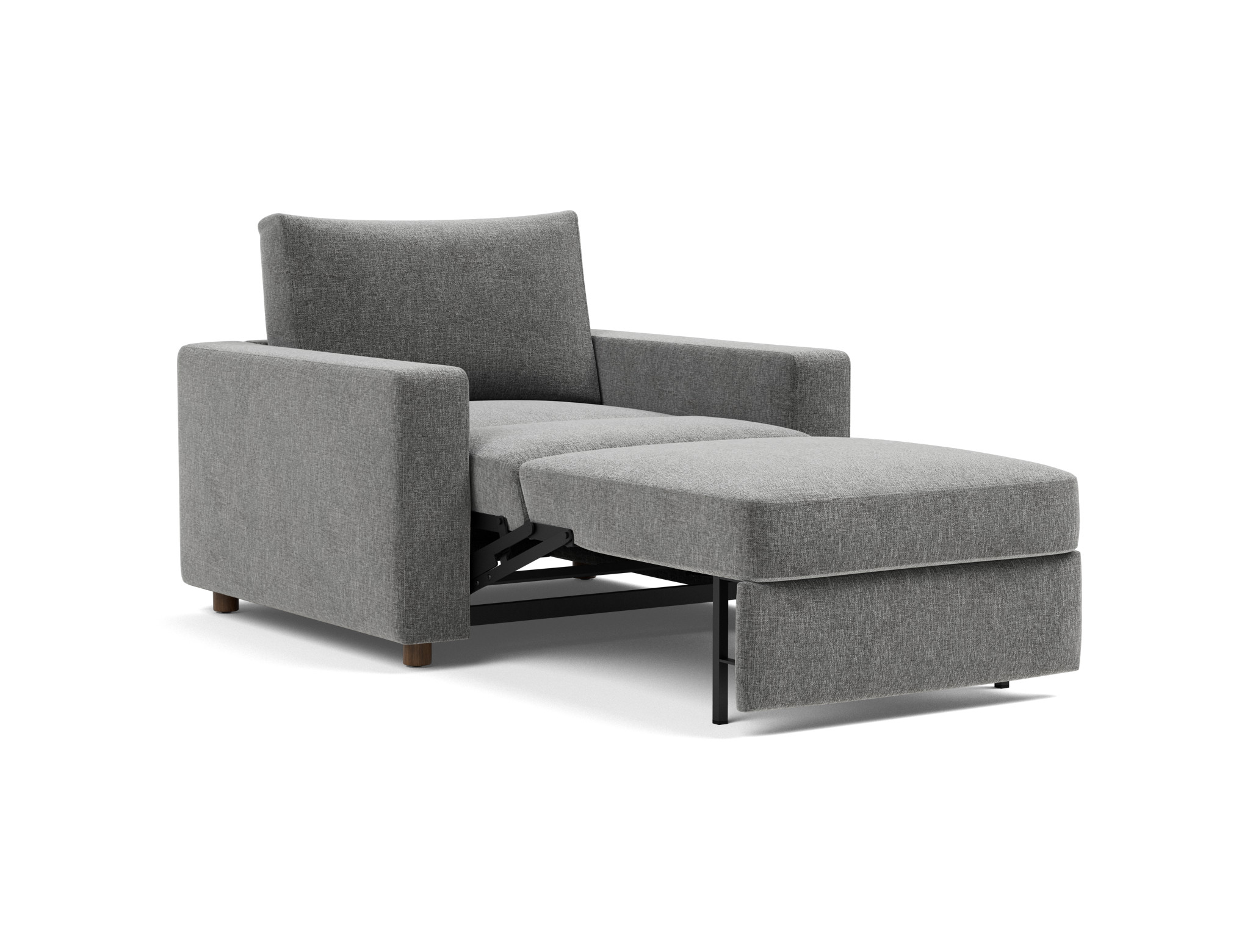 Schlafsessel Neah mit Standard-Armlehnen Strukturierter Stoff Twist 563-Charcoal