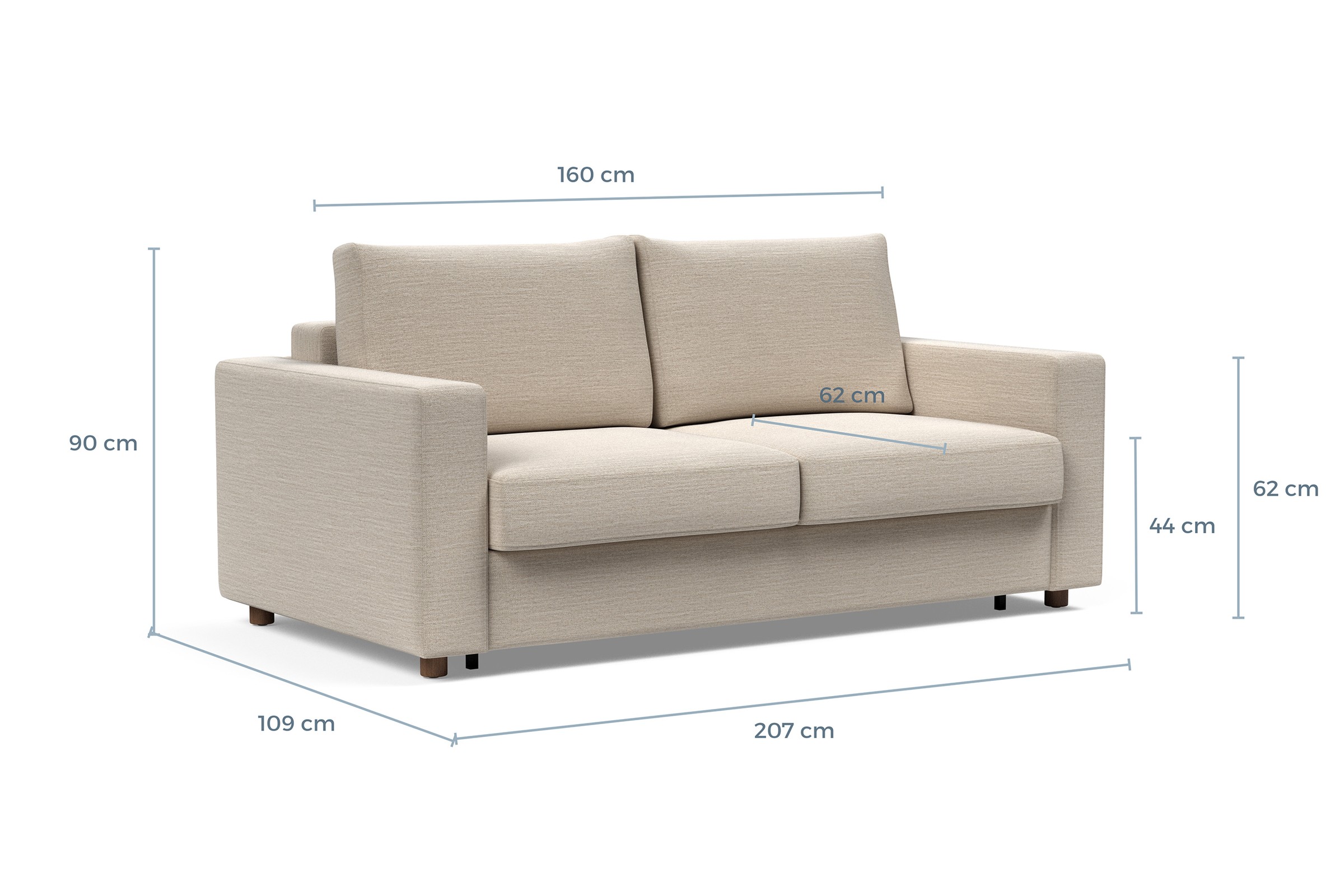 Schlafsofa Neah mit Standard-Armlehnen