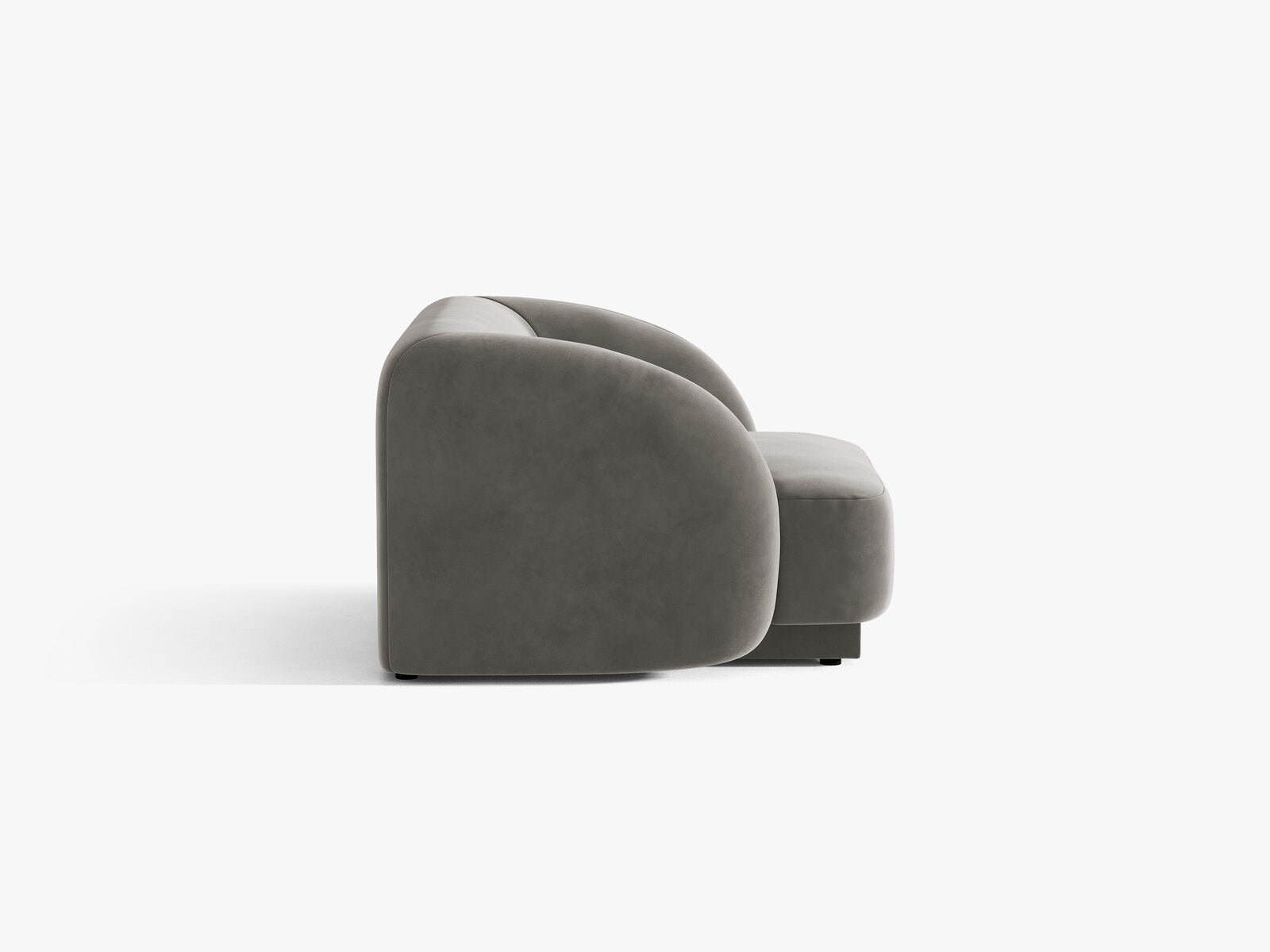 Micadoni Sessel Miley 1-Sitzer Samt Bluvel Hellgrau