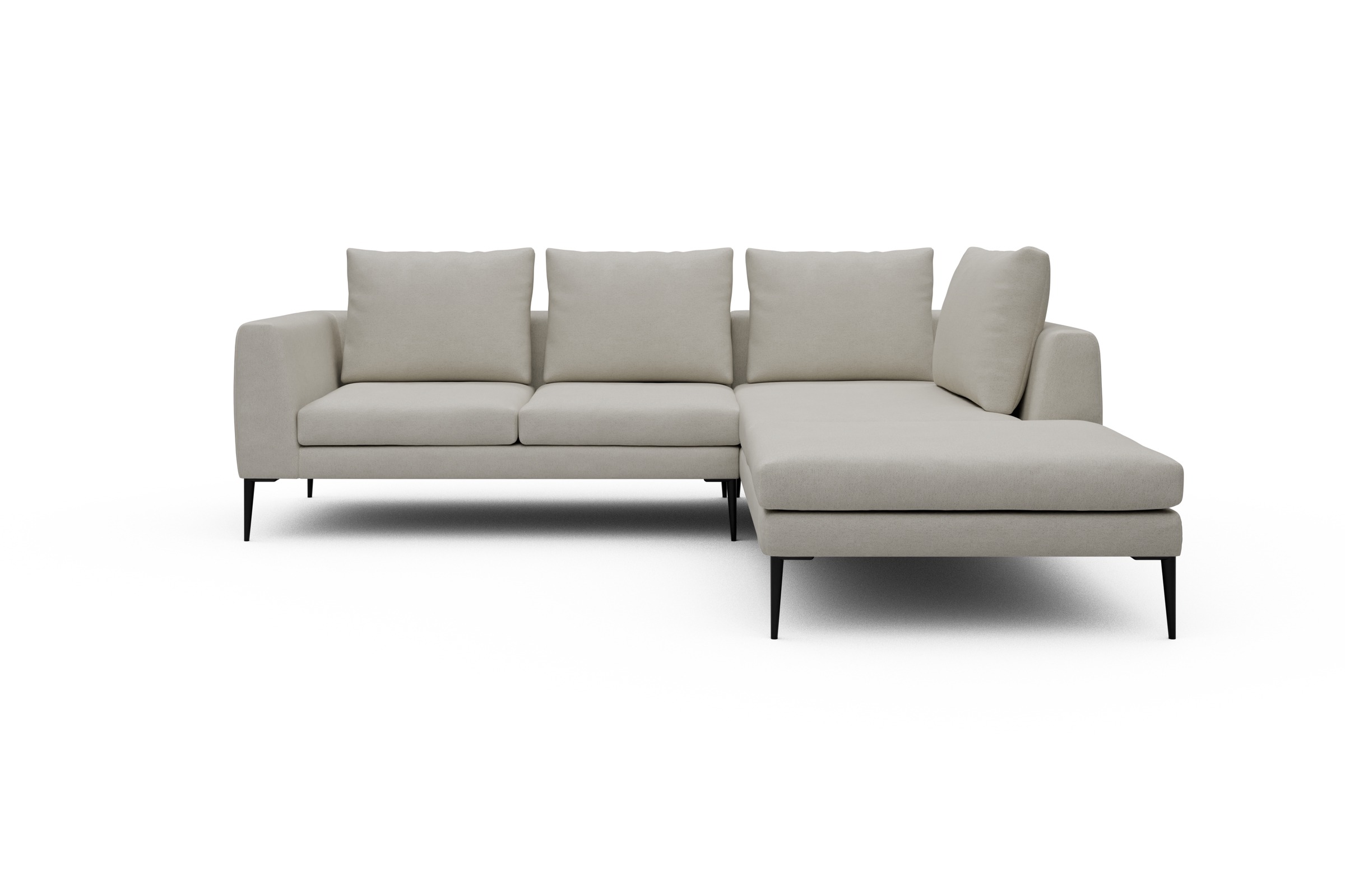 Skandi Home Ecksofa Paul Relax-Ecke rechts mit 2-Sitzer Denari-Clean-Beige moebelfaktor