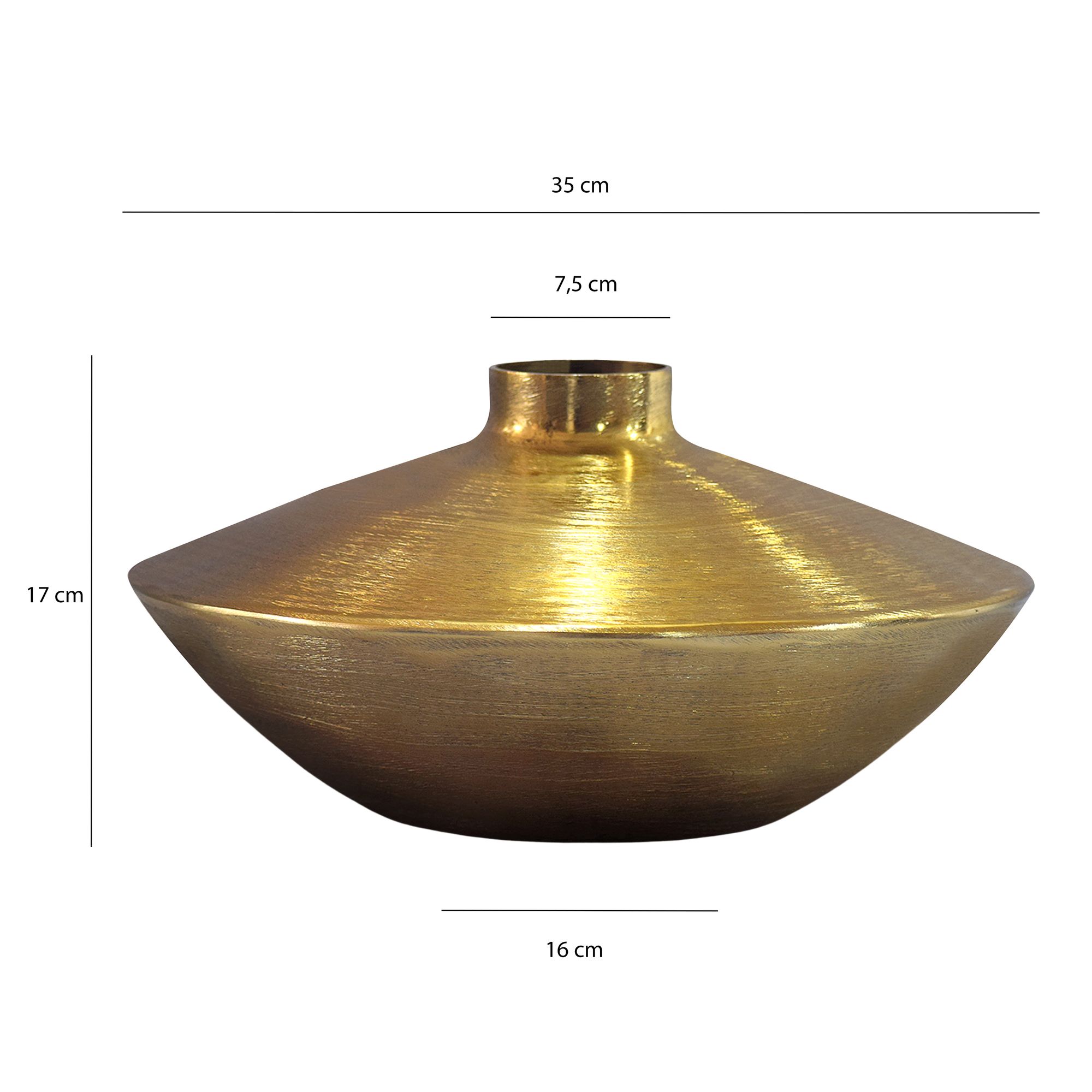 Tischvase Skoppum Aluminium Gold Ø 35 cm