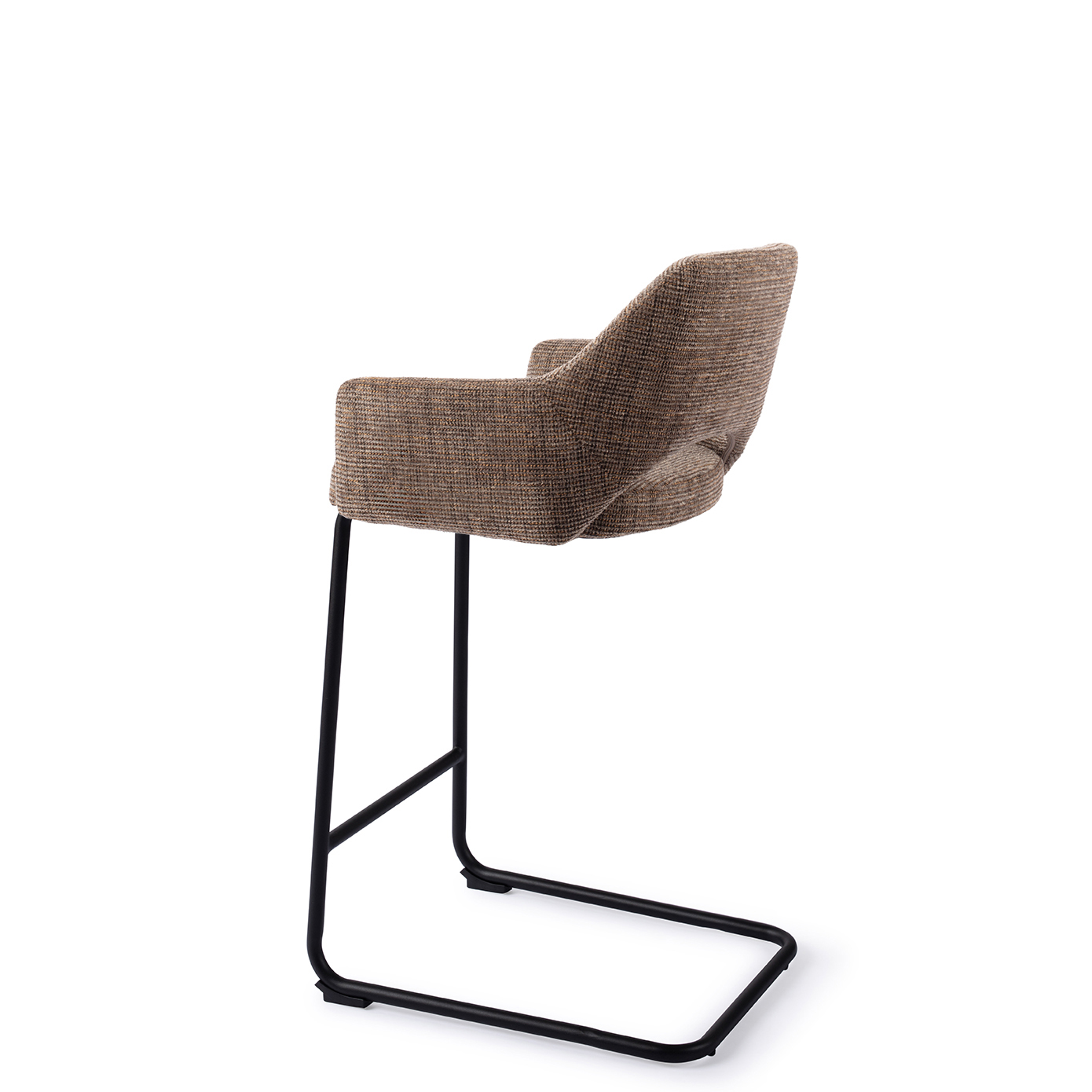 Jesper Home Barhocker Yanai Checked Chestnut Arch Schwarz Tresenhöhe 65 cm