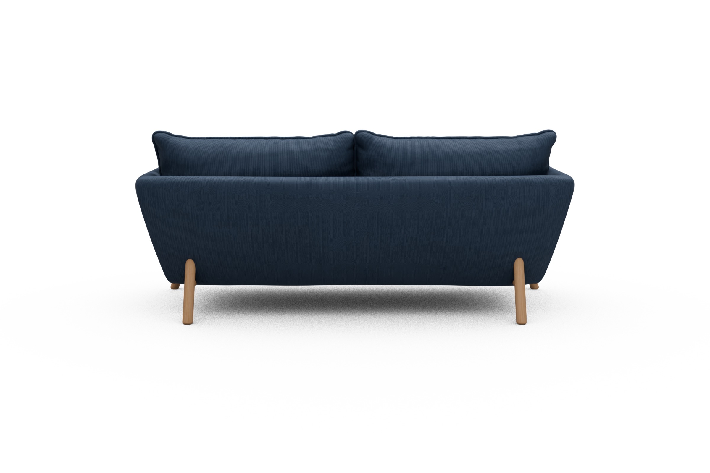 Sofa Emil PREMIUM 2-Sitzer Beinfarbe Eiche Natur Cordufine-Royal-Blue