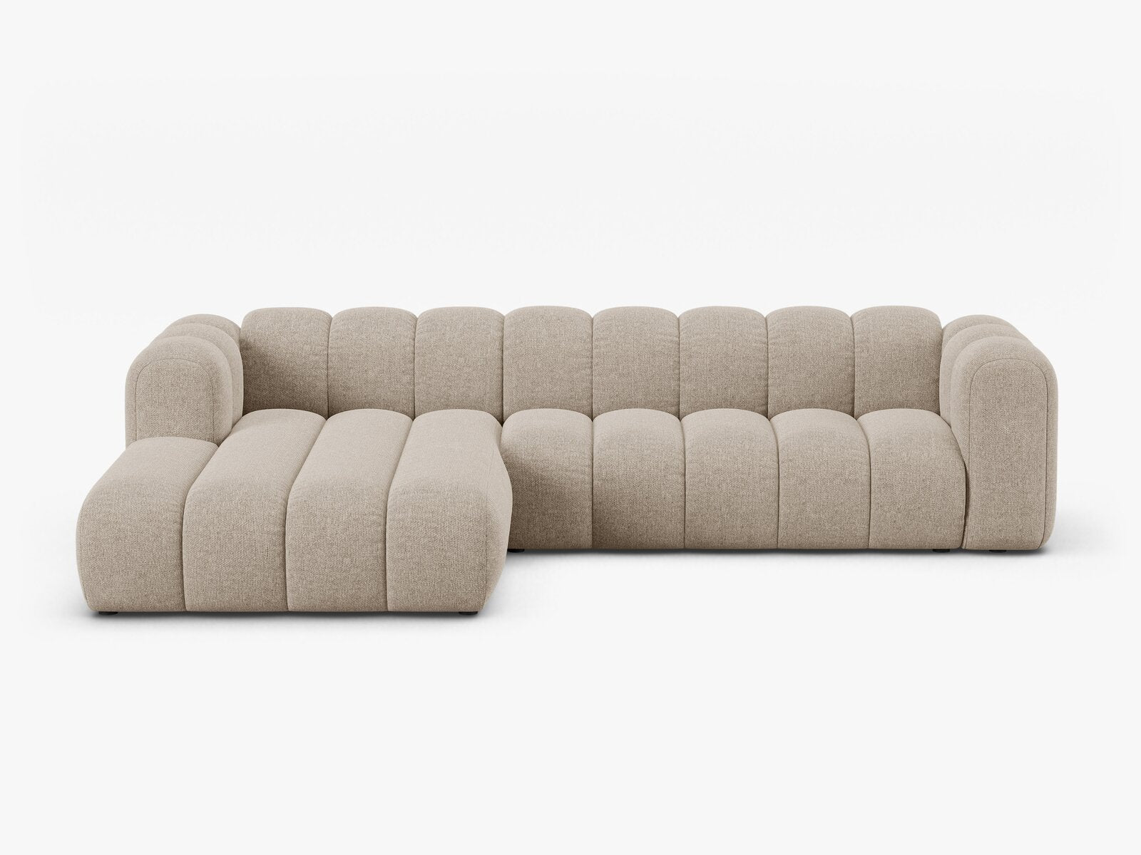 Micadoni Modulares Ecksofa Lupine 4-Sitzer Links Chenille Eden Dunkelbeige