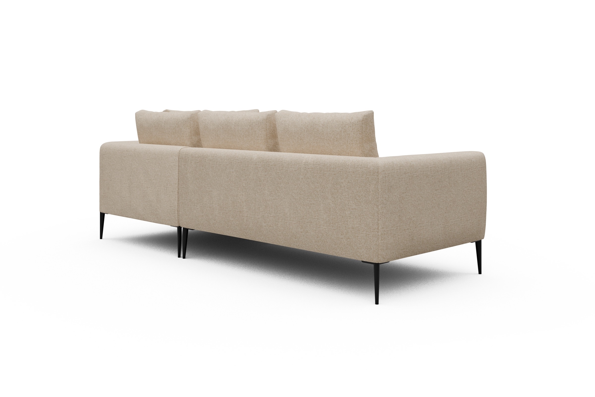 Ecksofa Paul Relax-Ecke rechts mit 2-Sitzer Casone-Natural-Beige