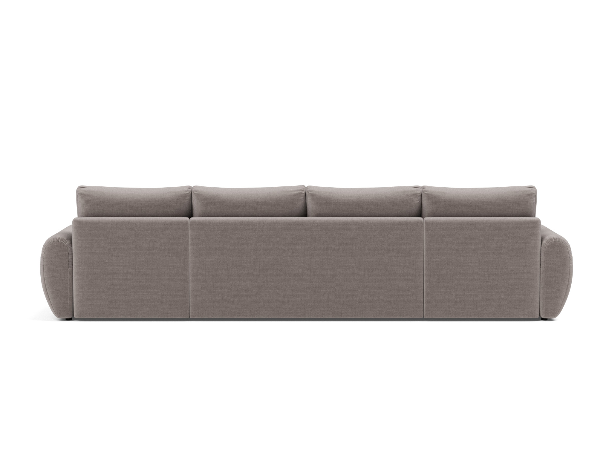 Schlafsofa Norum U-Form mit Curve-Armlehnen Chenille Esina 418-Truffle