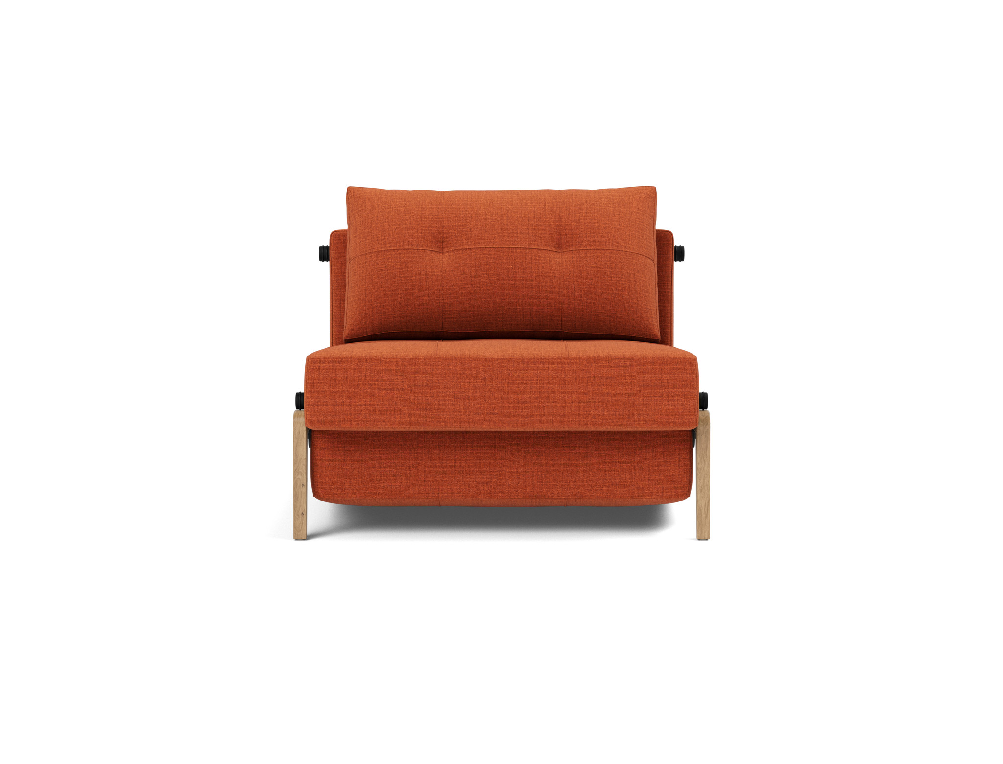 Schlafsessel Cubed 90 Chenille Esina 412-Rust-Orange Beine Eiche