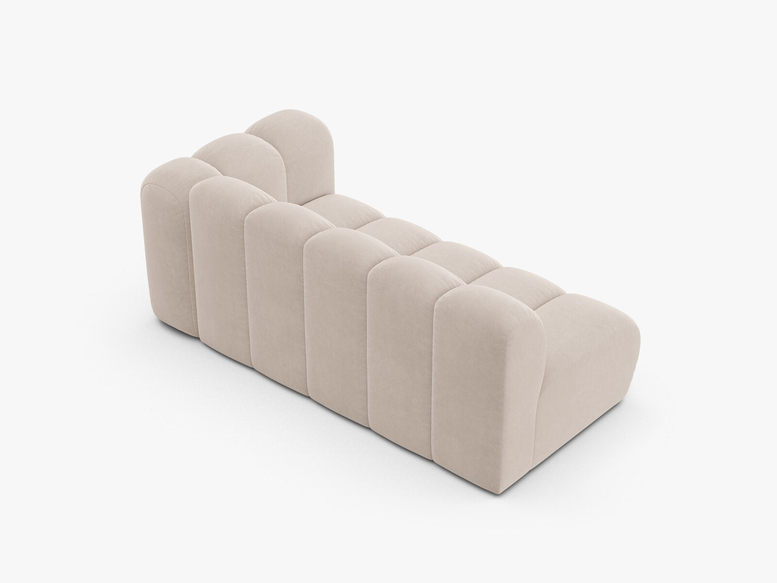 Micadoni Modul Lupine 3-Sitzer Samt Venus Helles Beige Rechts
