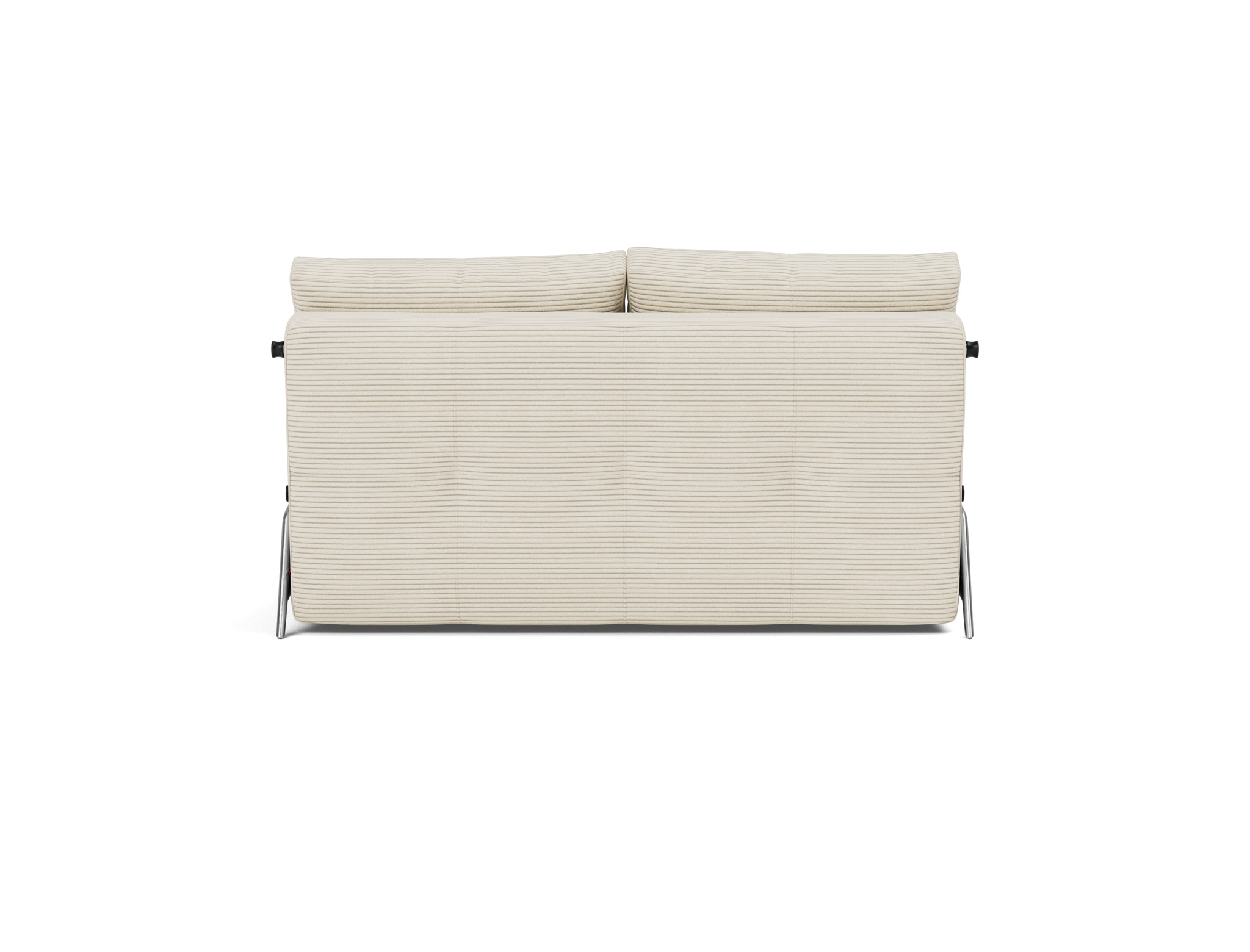 Schlafsofa Cubed 140 Kord Corduroy 594-Ivory Beine Aluminium