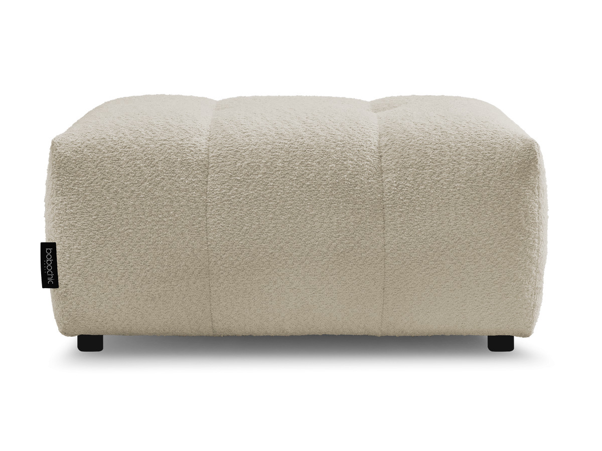 Bobochic Roxelane Pouf Bouclé-Stoff Beige