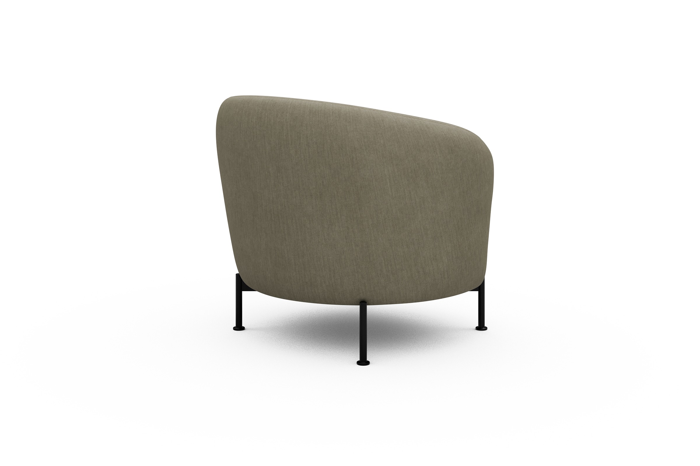 Sessel Ronda X-Metallgestell Schwarz Vivus-Dusty-Sand