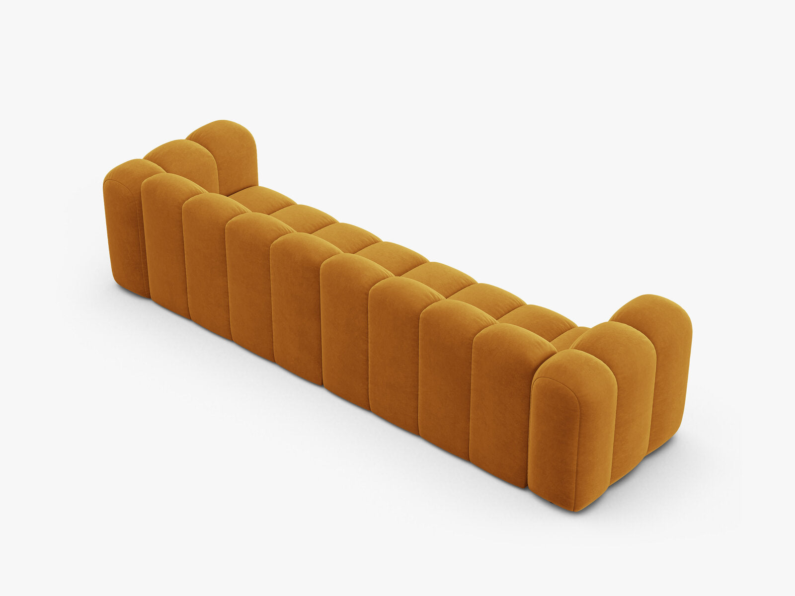 Micadoni Modulares Sofa Lupine 4-Sitzer Samt Venus Gelb