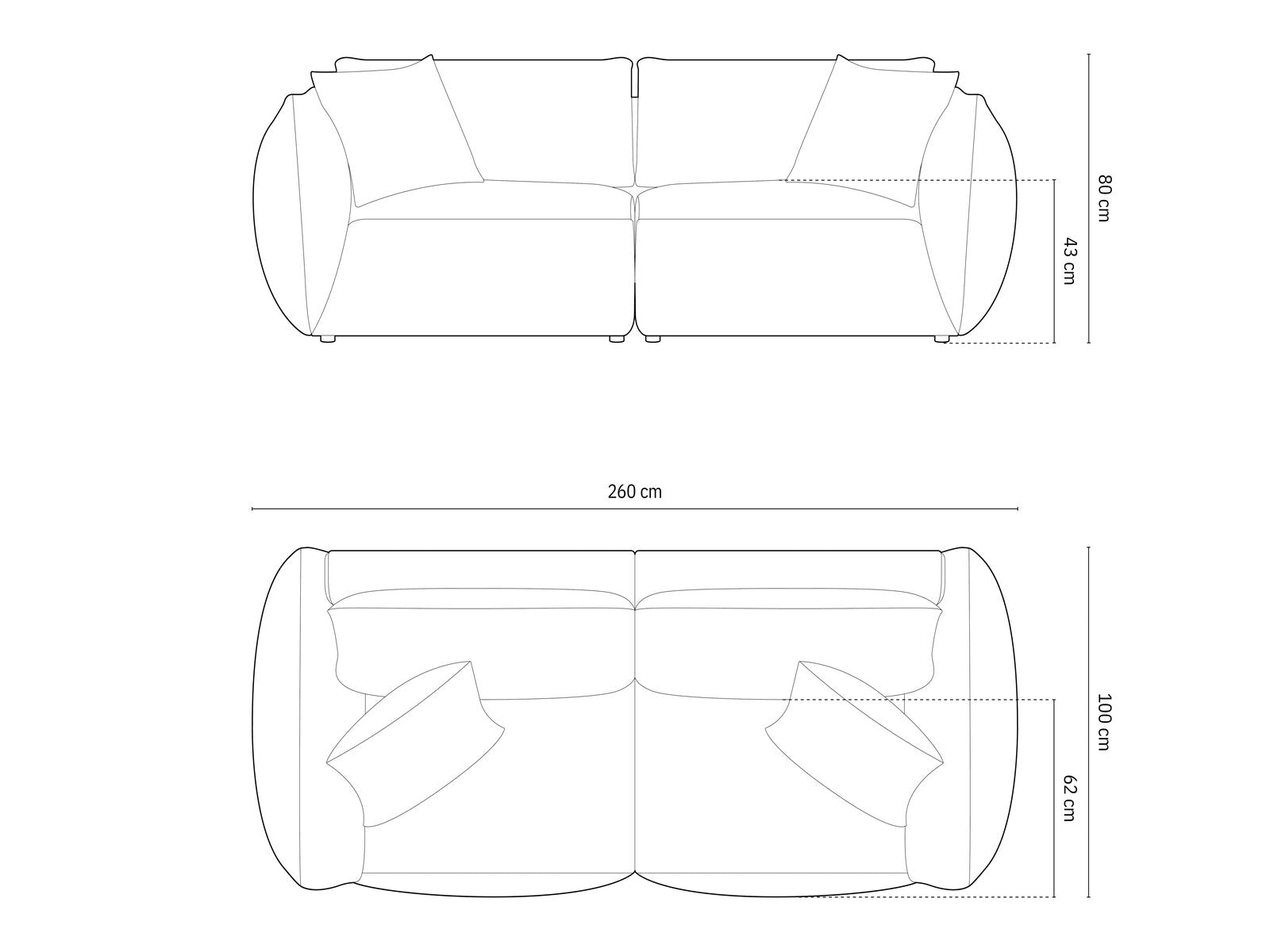 Micadoni Sofa Chris 4-Sitzer Samt Königsblau