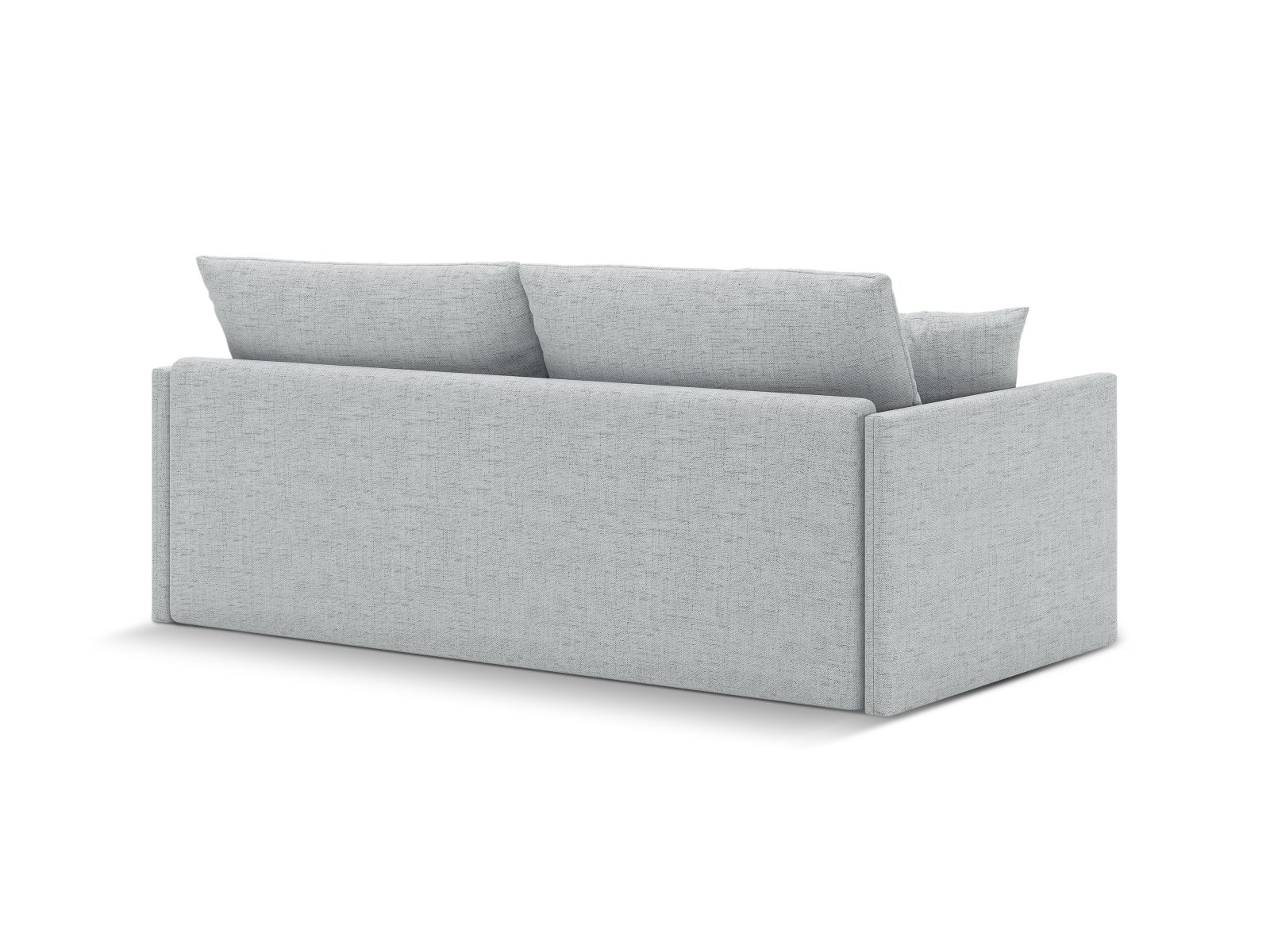 Cosmopolitan Design Schlafsofa Shannon 3-Sitzer Strukturierter Stoff Moly Hellgrau
