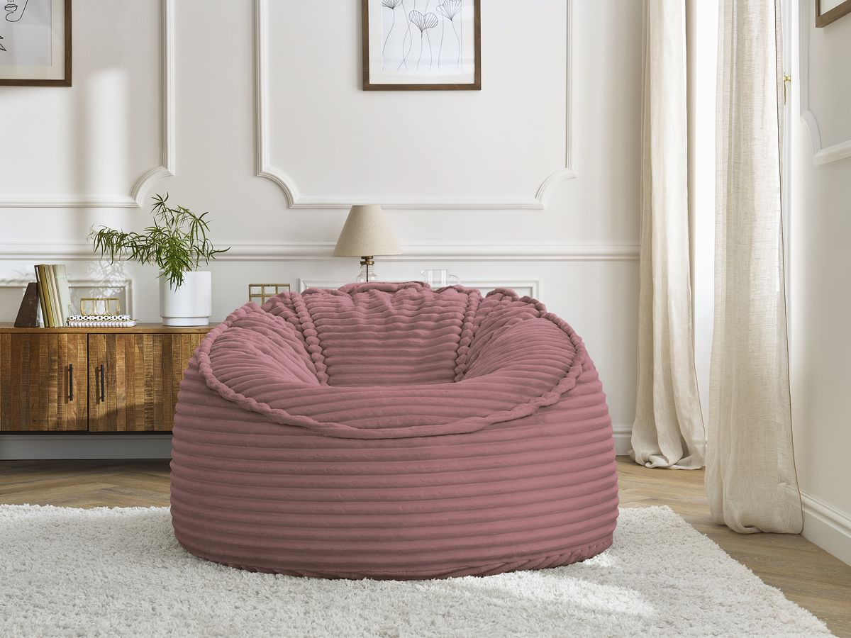 Bobochic Socrate Pouf Breitcord weich Rosa