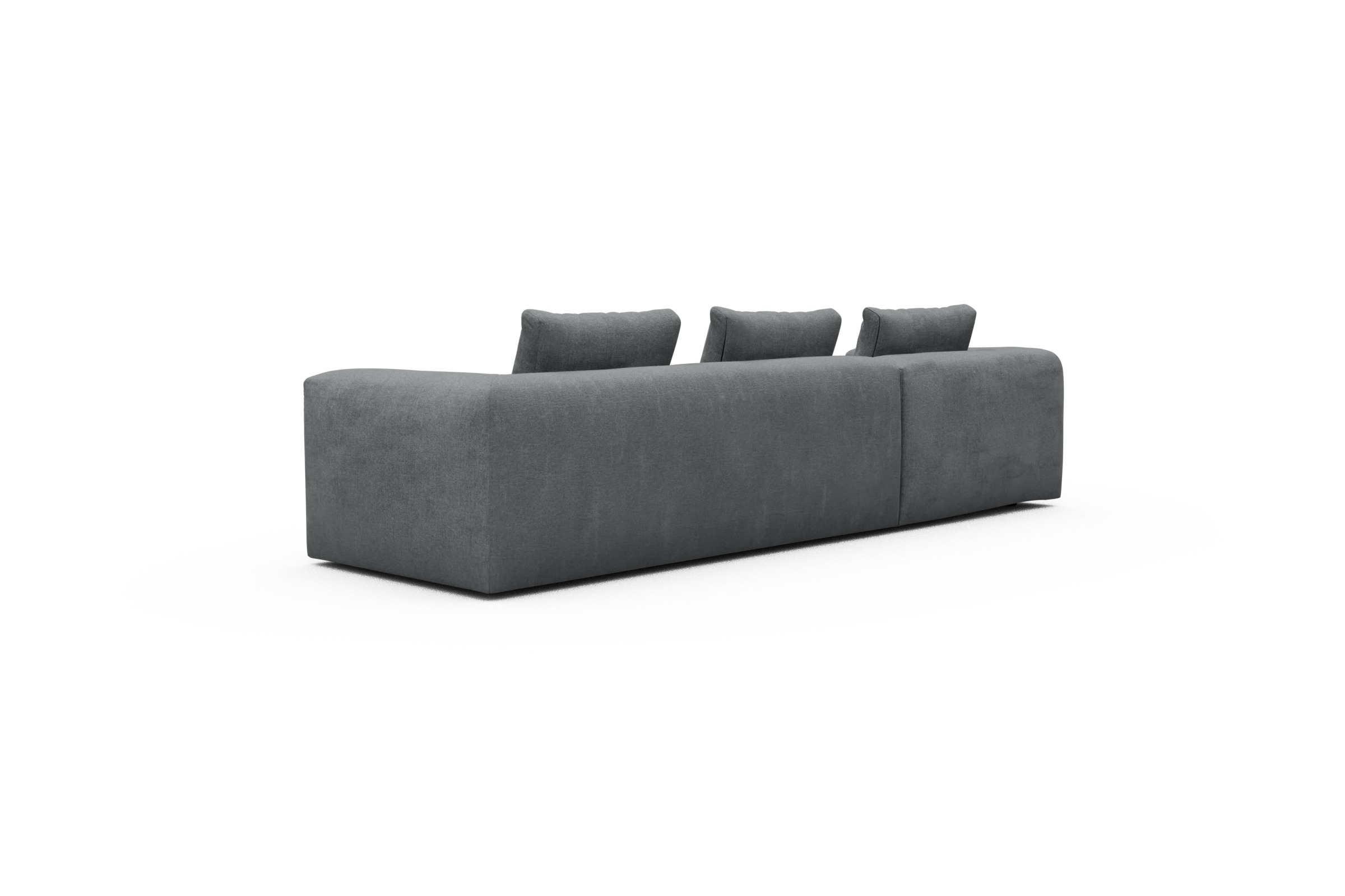 Ecksofa Fred Chaiselongue links mit 2,5-Sitzer Casone-Gravel-Grey
