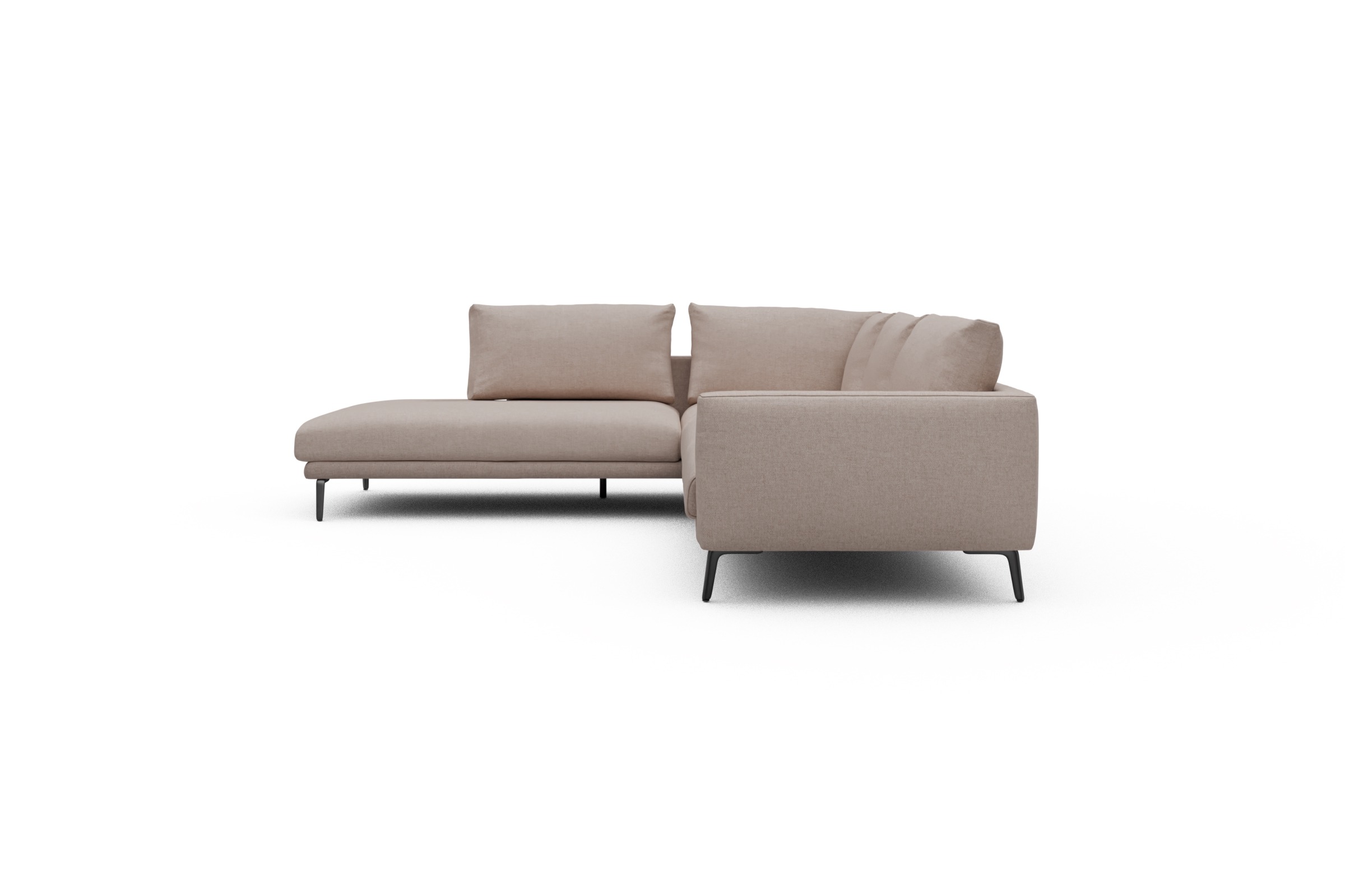 Ecksofa Karl Relax-Ecke links mit 2,5-Sitzer Weda-Sand