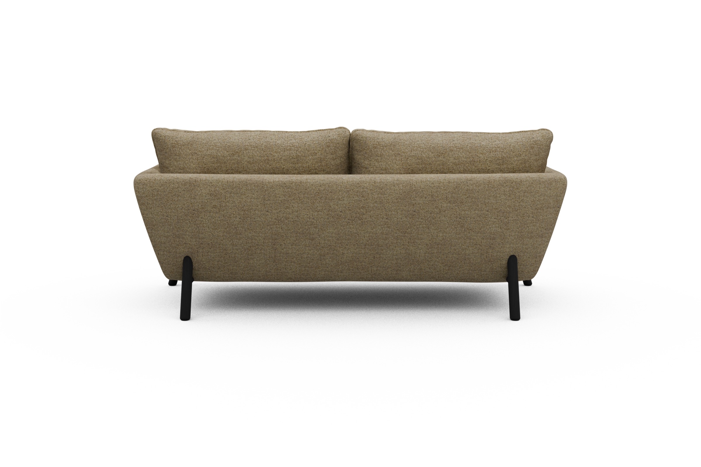 Sofa Emil 2-Sitzer Beinfarbe Eiche Schwarz Carreno-Silician-Yellow