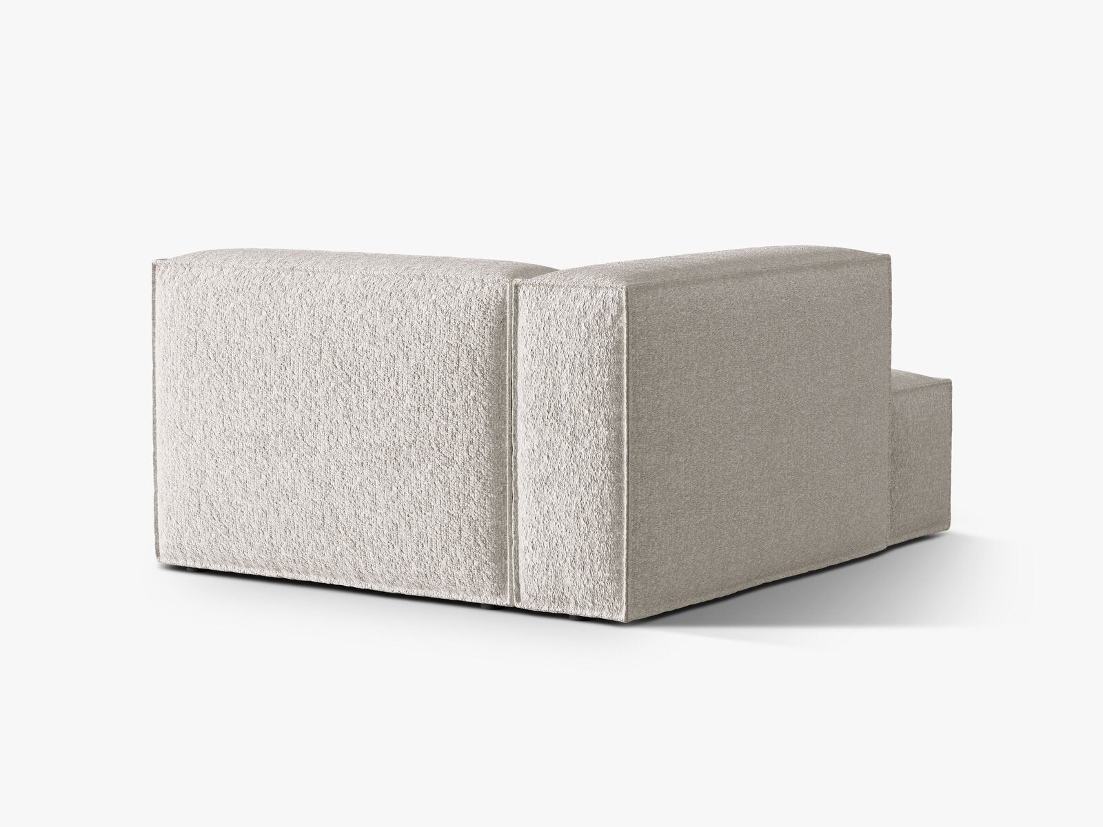 Micadoni Recamiere Nuria 1-Sitzer Links Boucle Grau Beige Melange