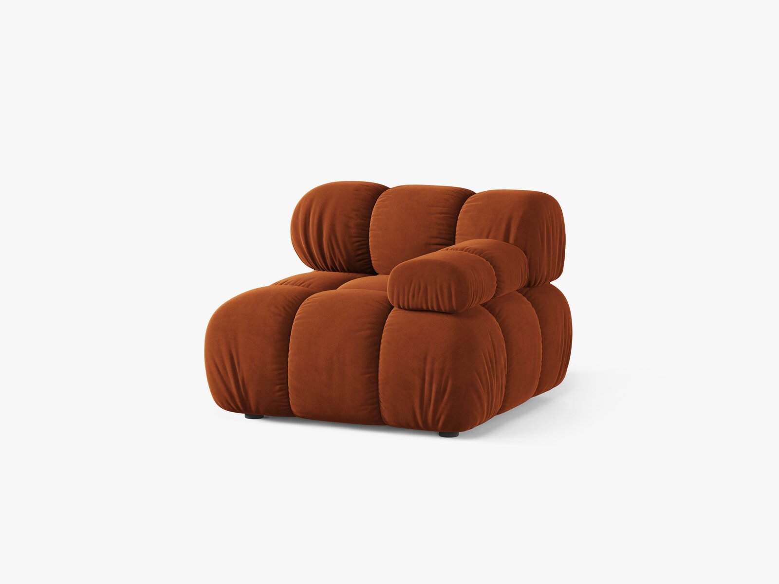 Micadoni Eckmodul Bellis Rechts Samt Bluvel Terrakotta
