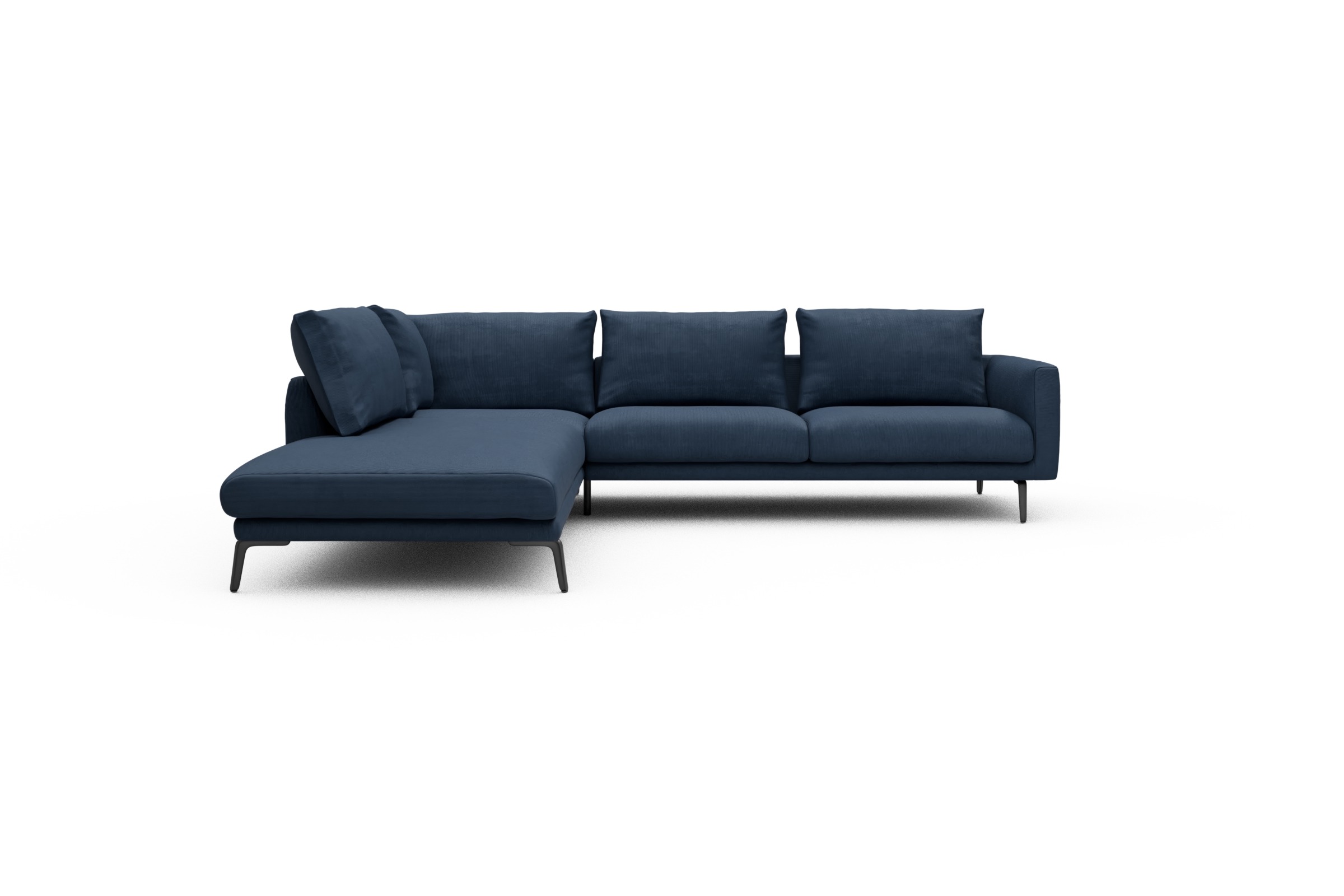 Skandi Home Ecksofa Karl Relax-Ecke links mit 2,5-Sitzer Cordufine-Royal-Blue moebelfaktor