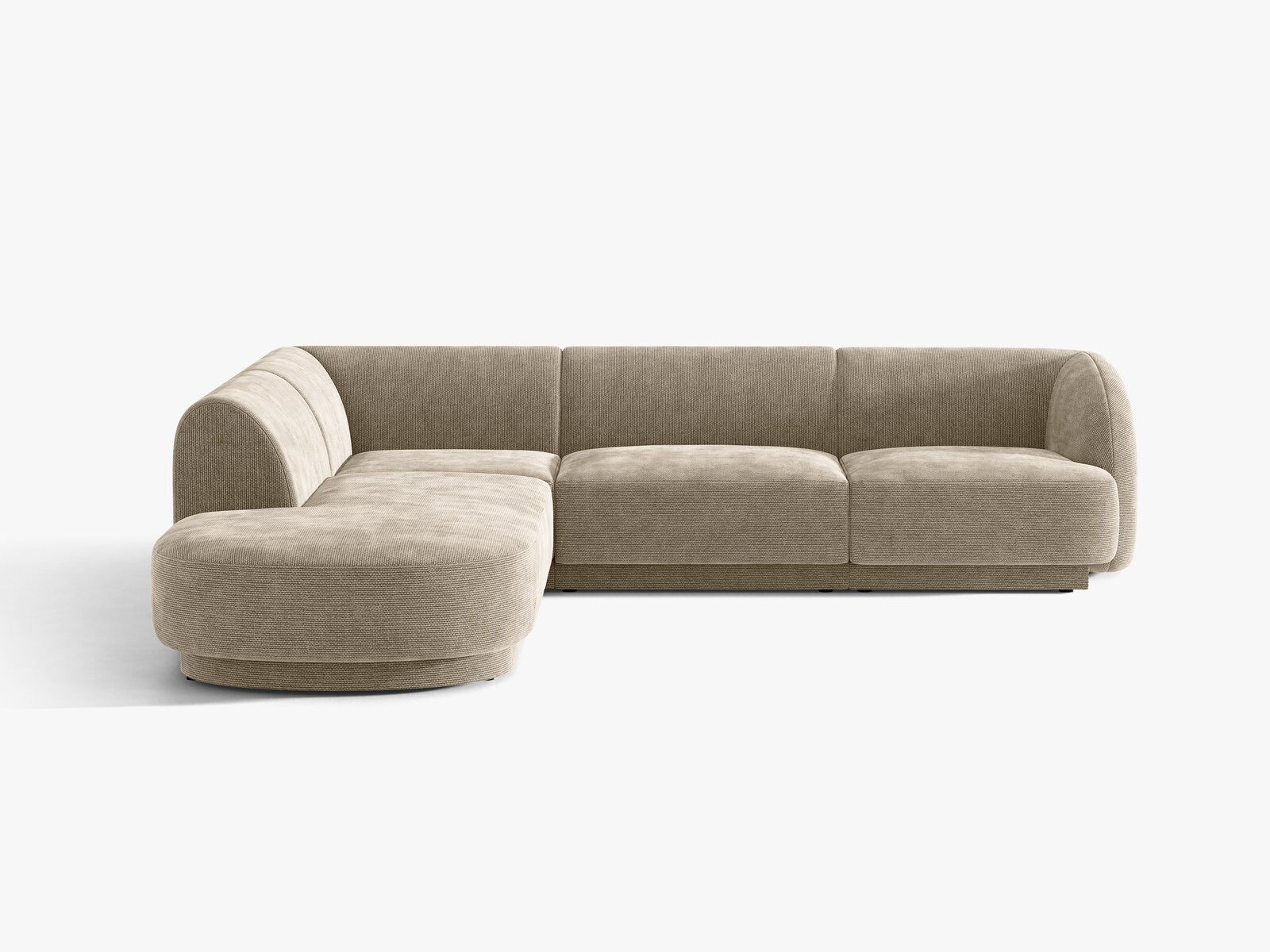 Micadoni Ecksofa Miley 6-Sitzer Links Chenille Haga Beige