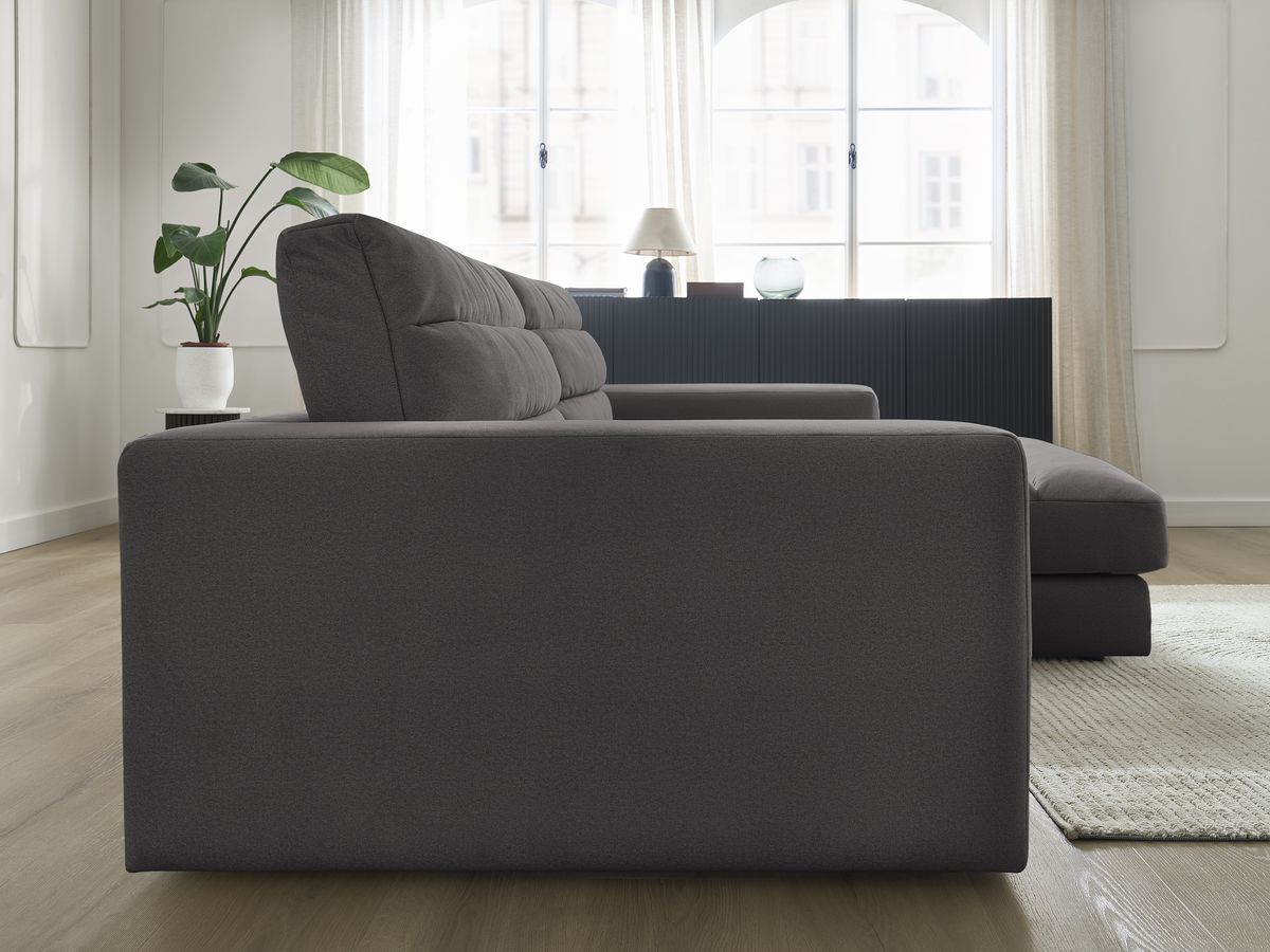 Bobochic Sierra Ecksofa Samt Schwarz Ecke rechts