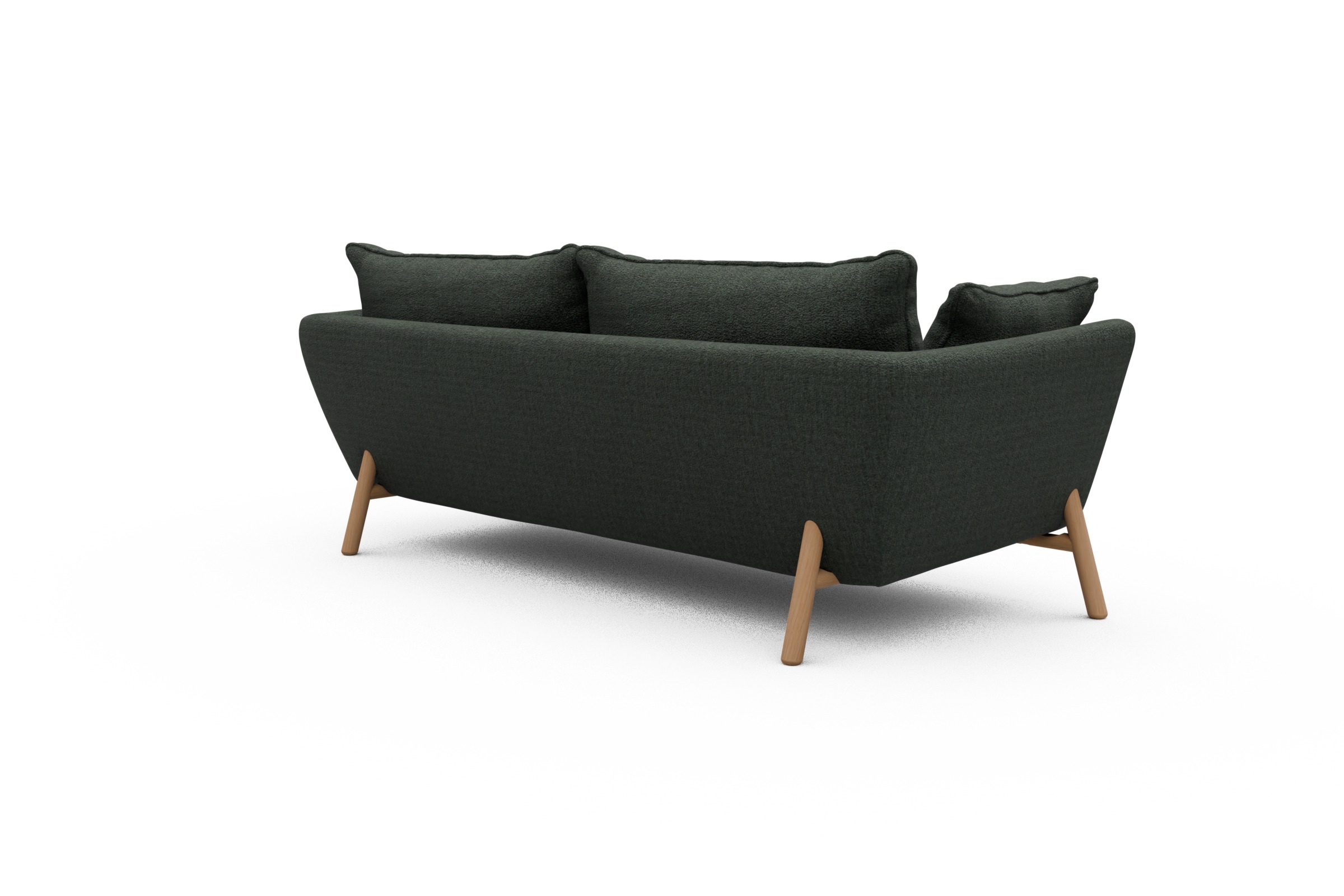 Sofa Emil PREMIUM 3-Sitzer Beinfarbe Eiche Natur Aivi-Pine-Green