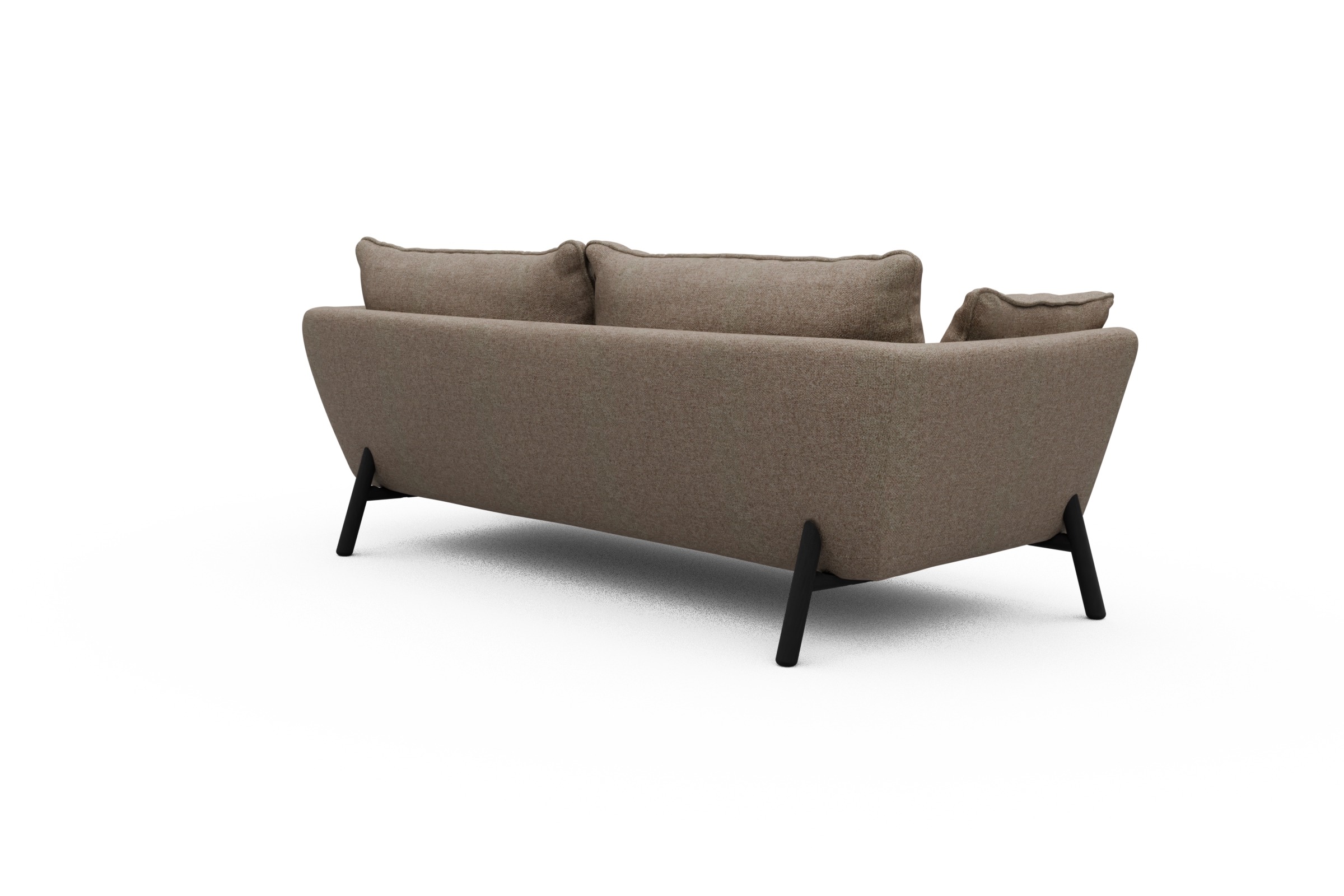 Sofa Emil PREMIUM 3-Sitzer Beinfarbe Eiche Schwarz Sama-Antelope