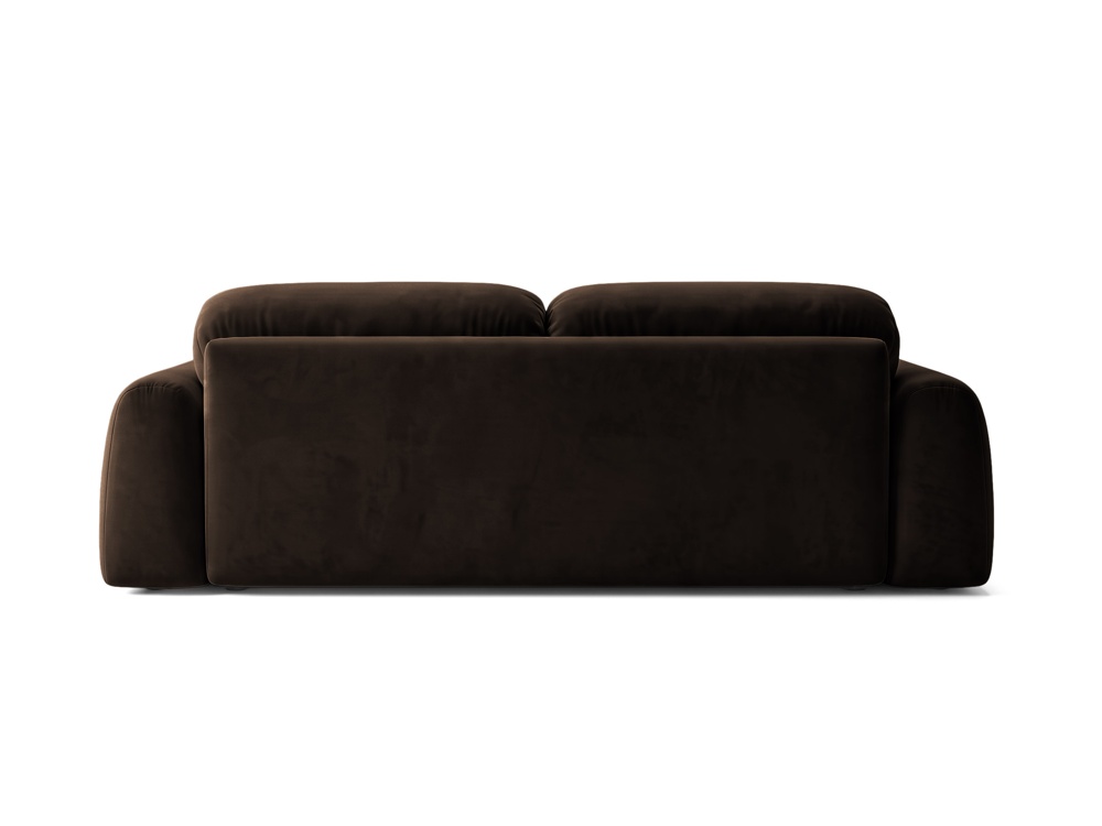 Cosmopolitan Design Sofa Milan 4-Sitzer Samt Bluvel Dunkelbraun