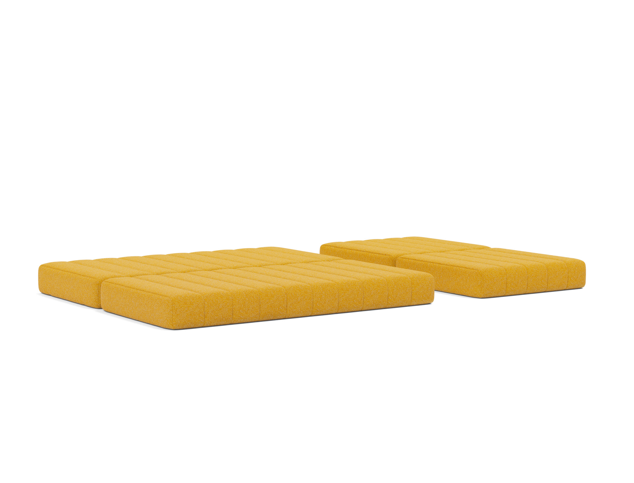 Schlafsofa CozyPad Grand mit Armlehnen Boucle Skandi 536-Ochre