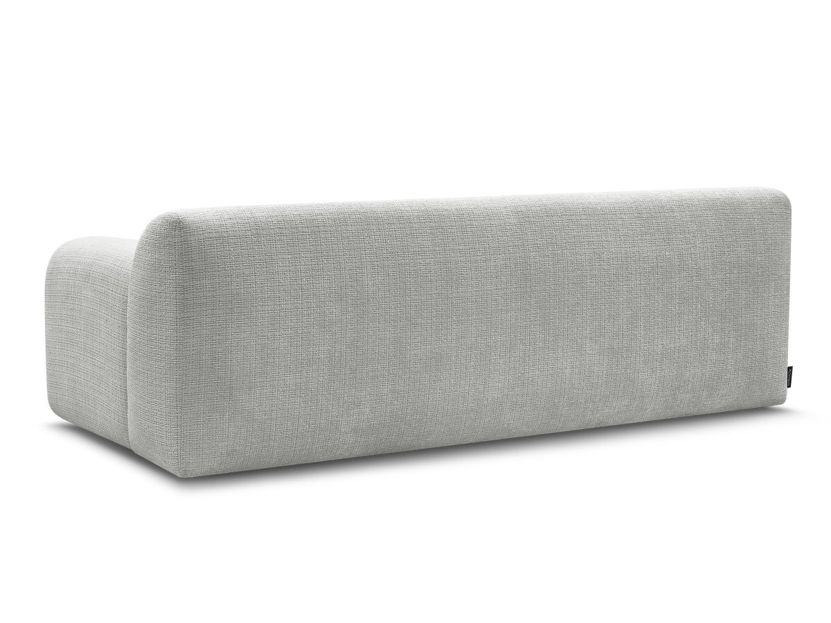 Bobochic Melisse Sofa 3-Sitzer Strukturstoff Hellgrau
