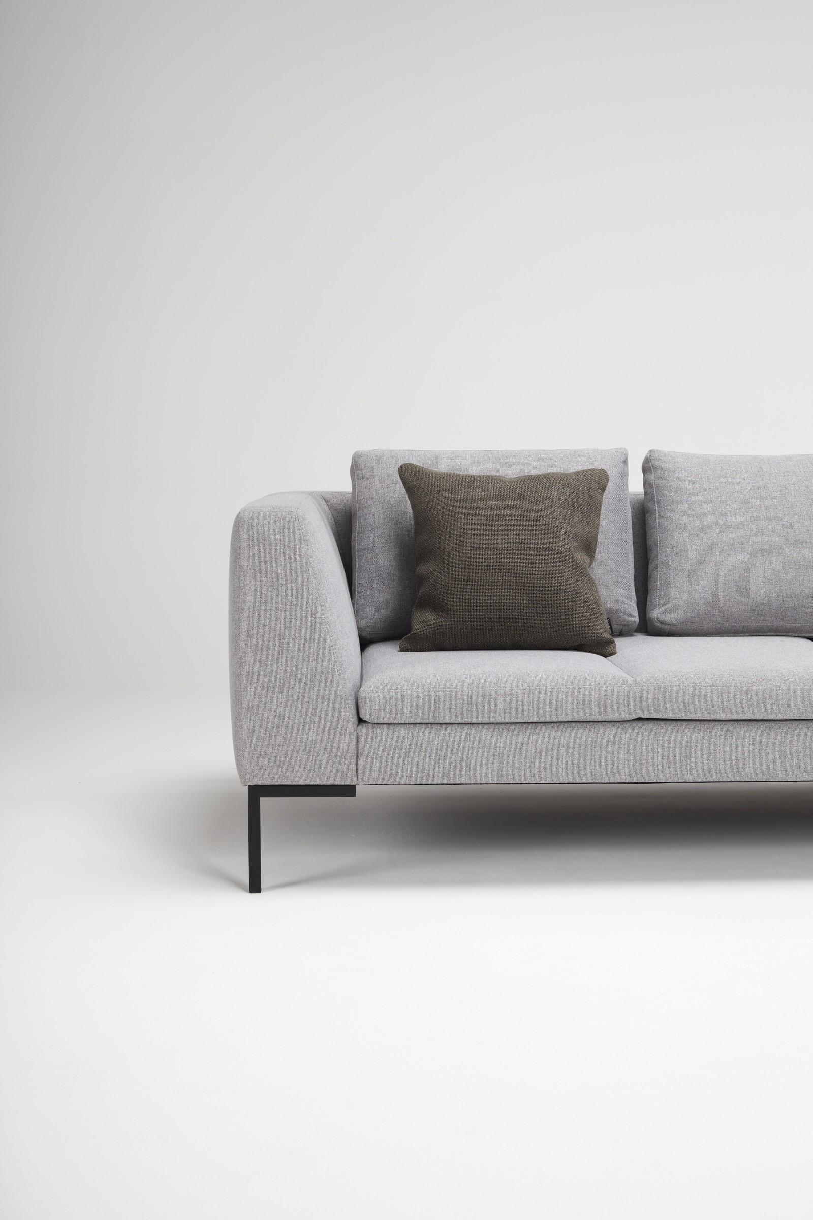 Ecksofa Marvin Relax-Ecke rechts mit 3-Sitzer Strukturierter Stoff Sama 336-Grey