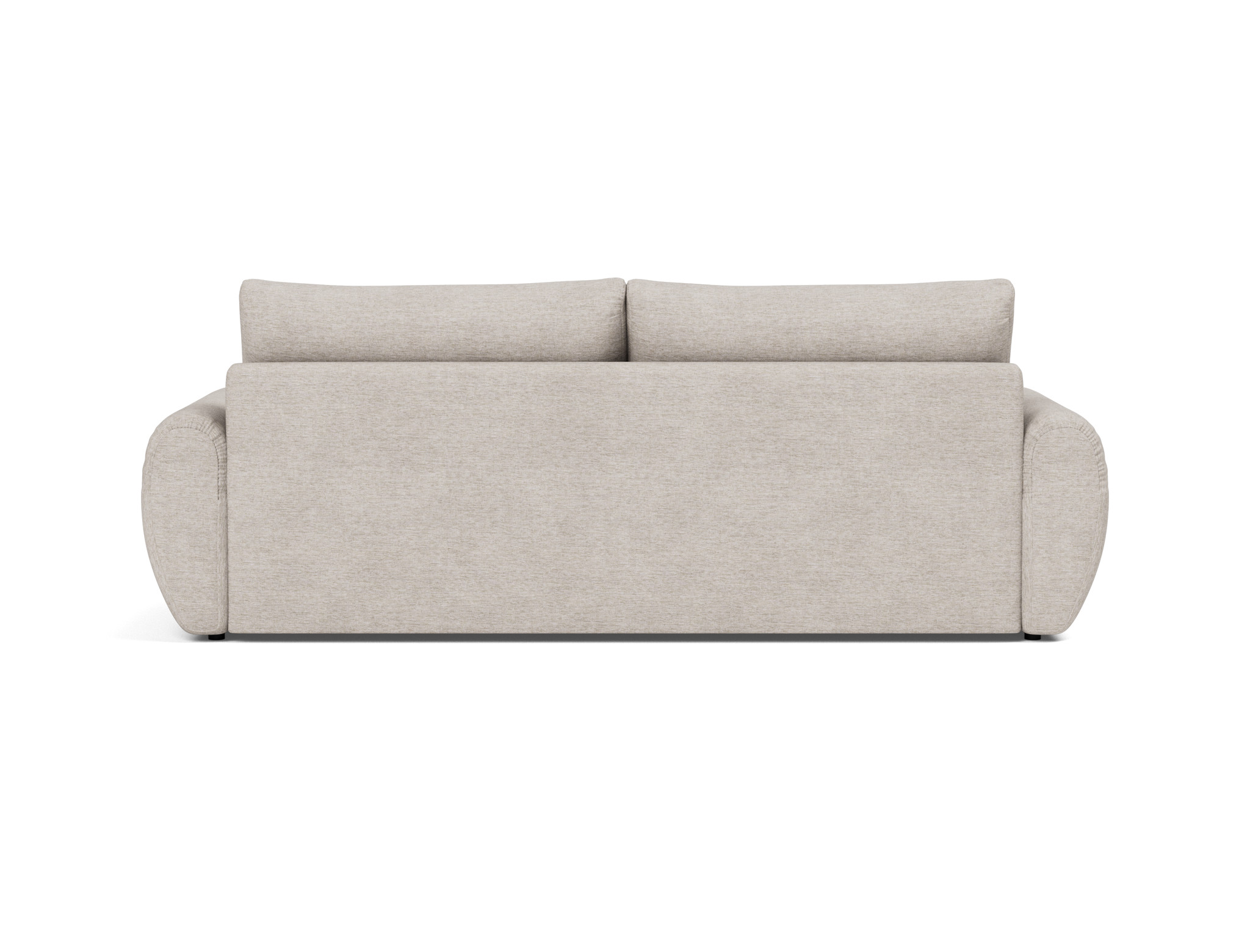 Schlafsofa Norum mit Curve-Armlehnen Chenille Yuveno 471-Sand