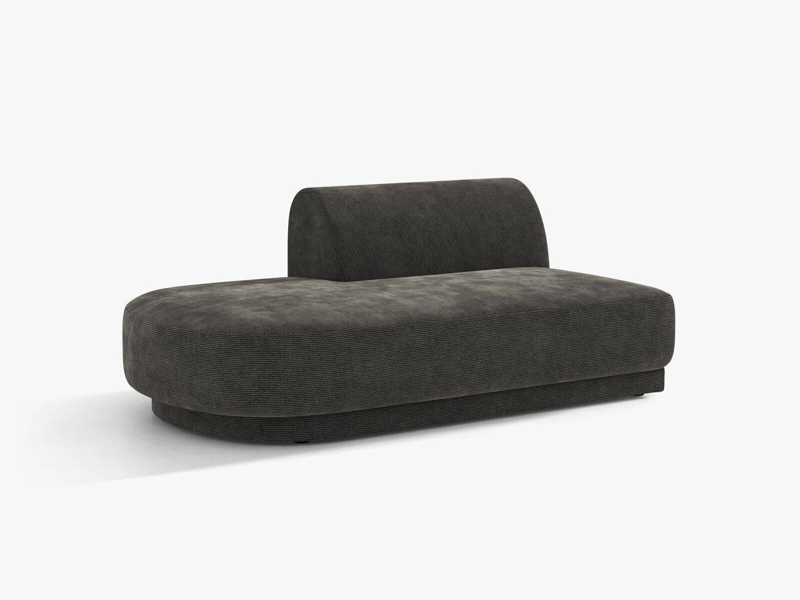 Micadoni 2-Sitzer Sitzmodul offen Miley Chenille Eden Dunkelgrau Links