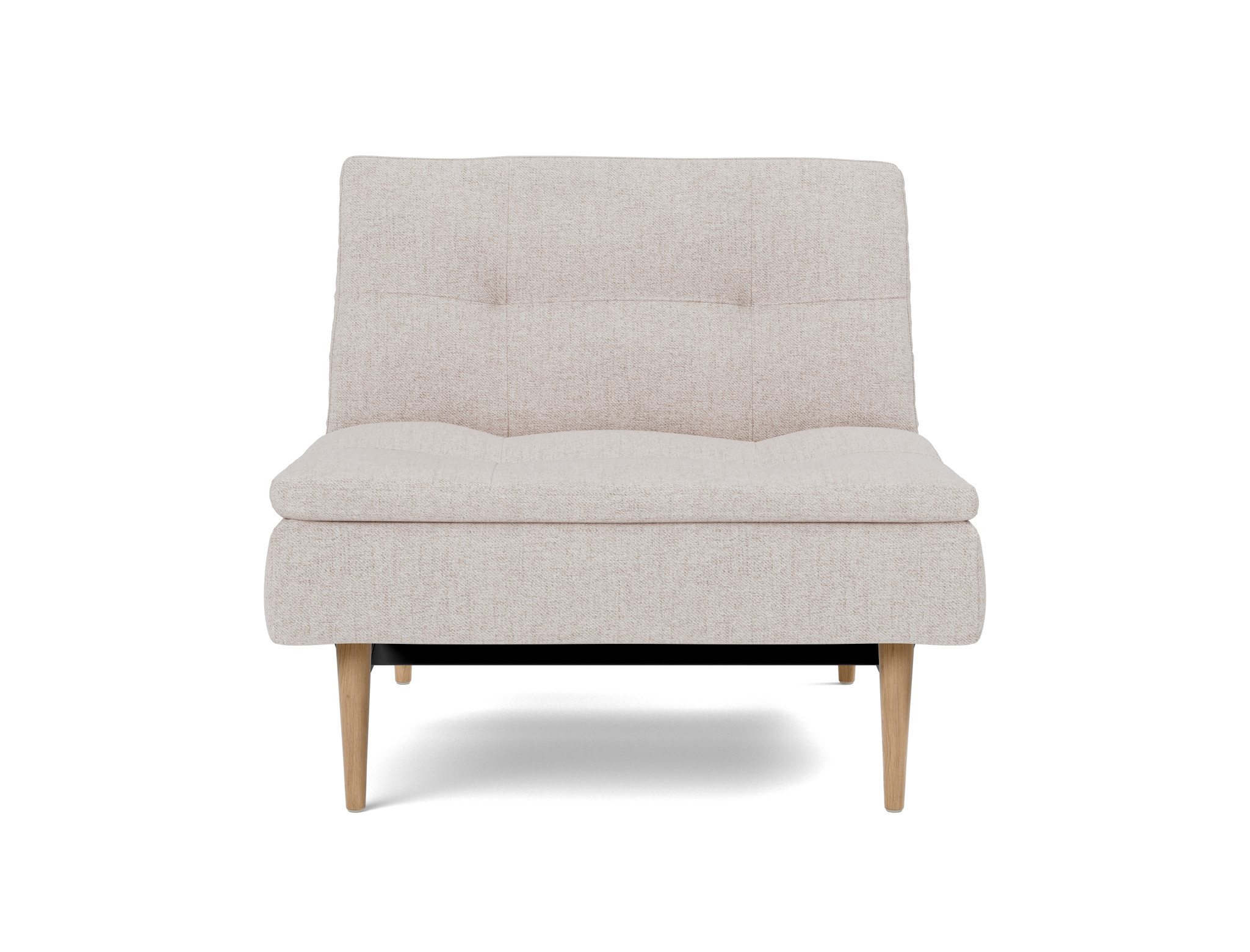 Sessel Dublexo Strukturierter Stoff Weda 300-Weda-Sand Beine Styletto Eiche hell