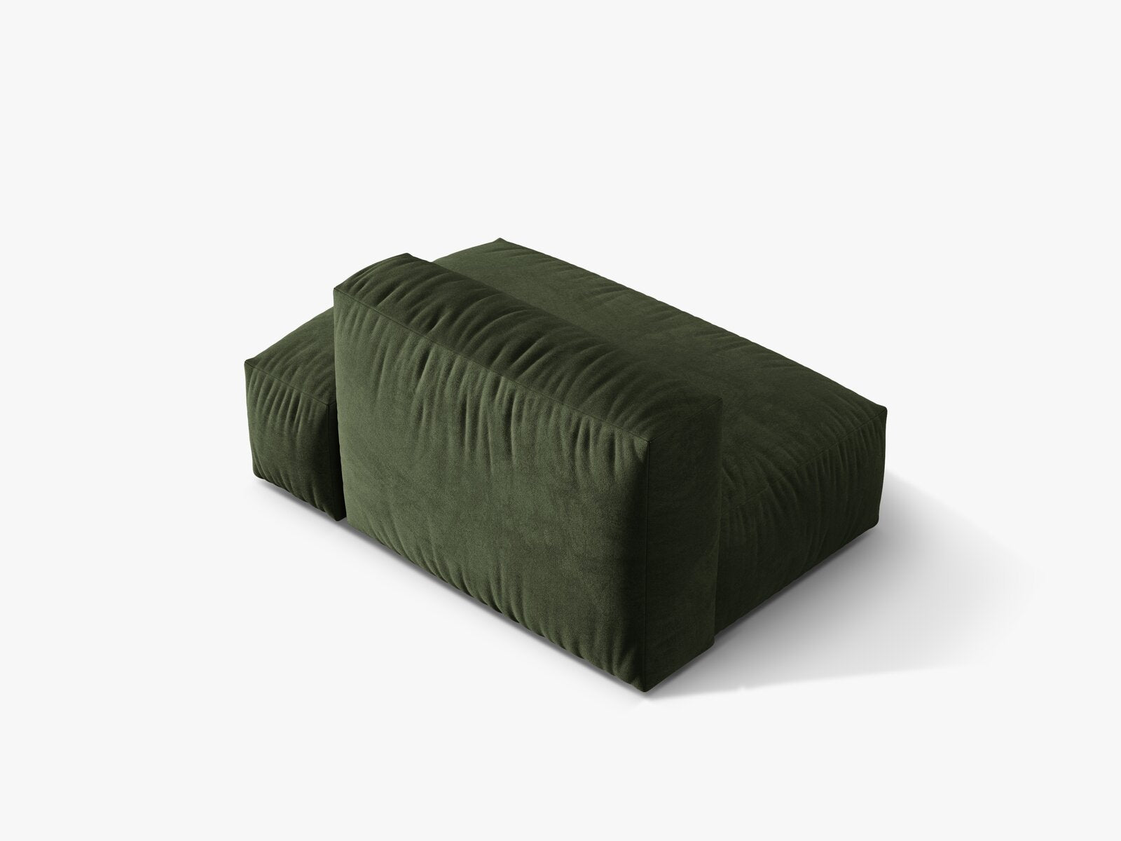 Micadoni Ecksofa-Modul Martina 1-Sitzer Samt Vogue Grün Rechts