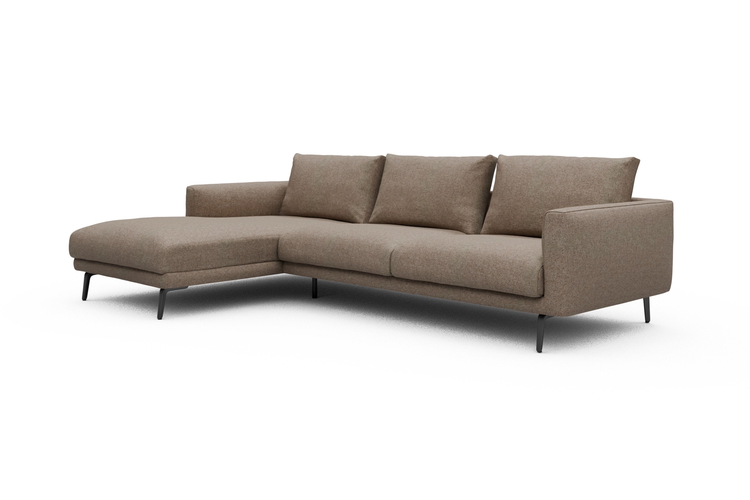 Ecksofa Karl Chaiselongue links mit 2,5-Sitzer Sama-Antelope