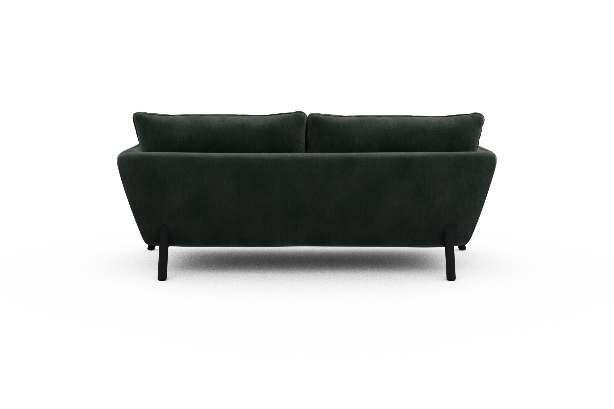 Sofa Emil 2-Sitzer Beinfarbe Eiche Schwarz Smooth-Laurel-Green