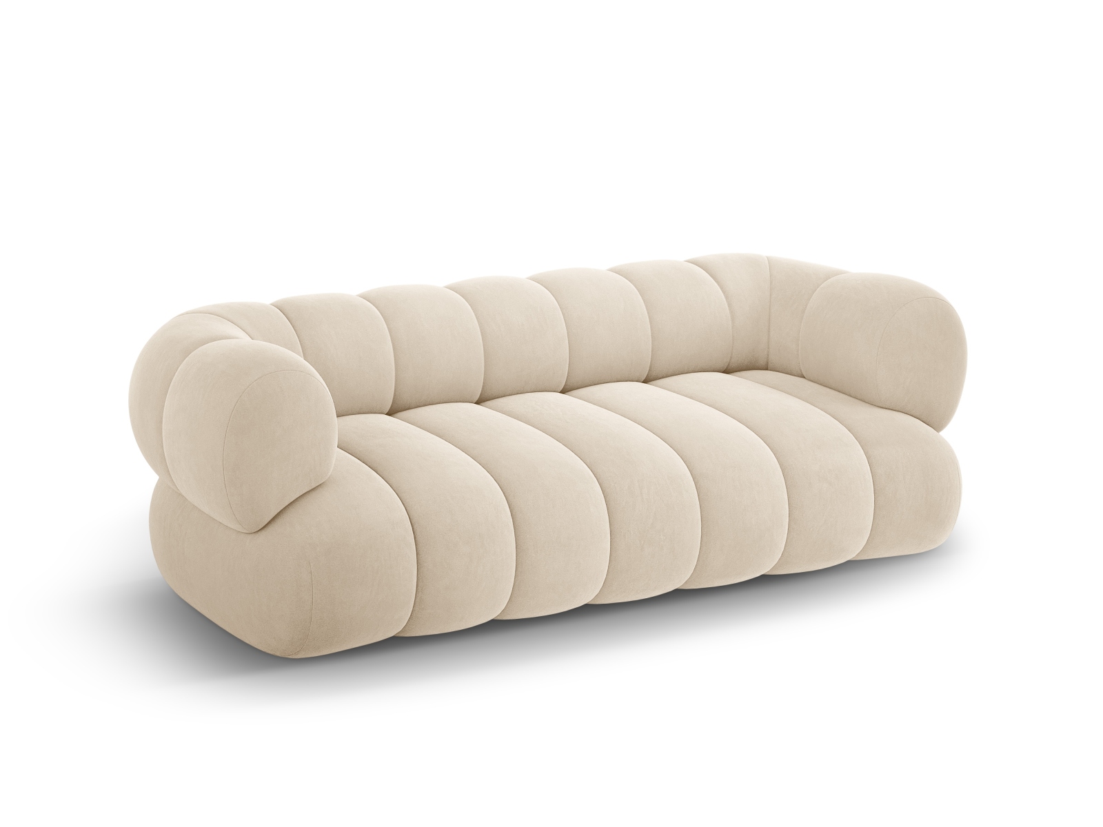 Cosmopolitan Design Sofa Koge 3-Sitzer Samt Vogue Helles Beige
