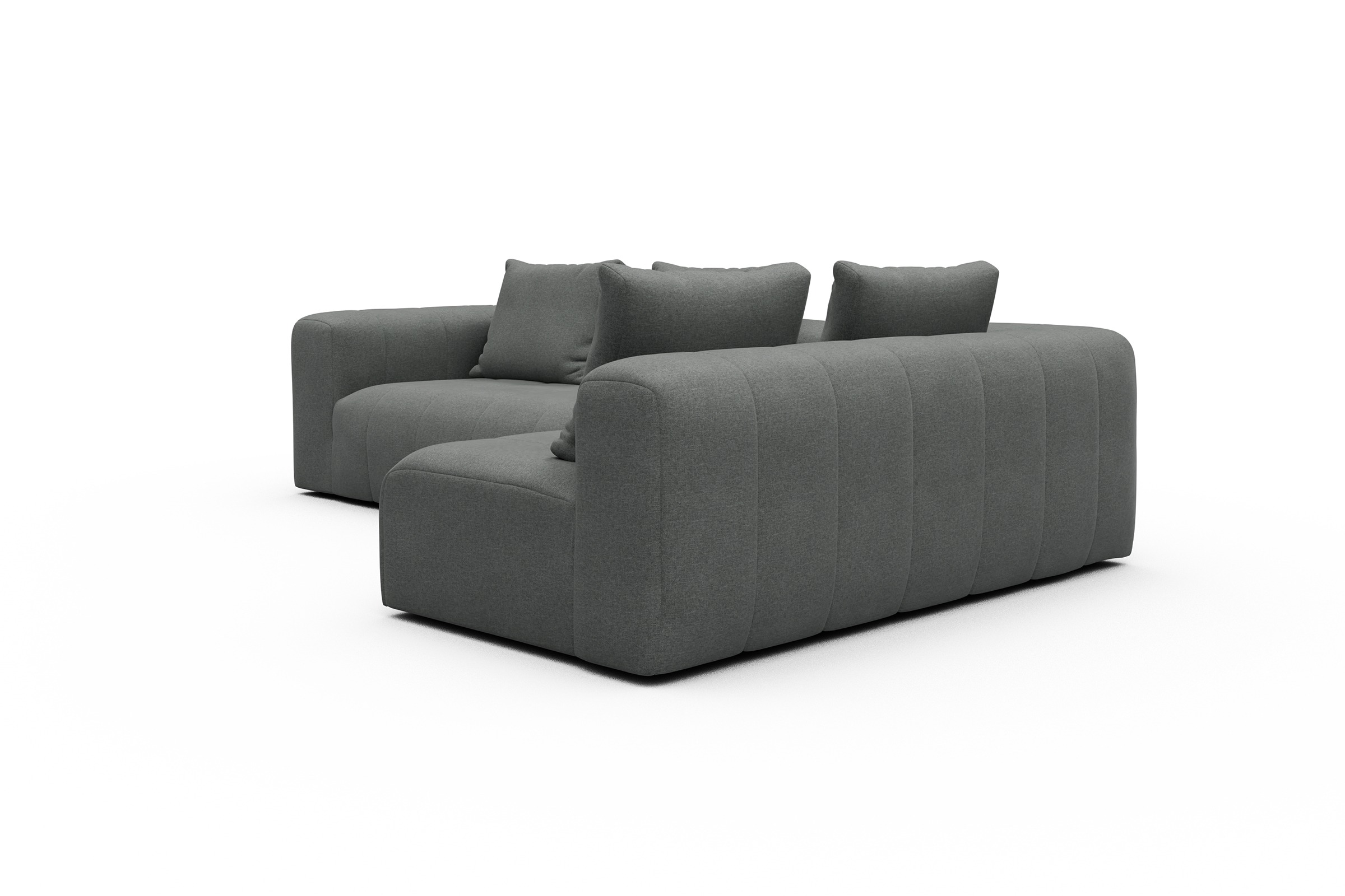 Ecksofa Hugo 2x 2,5-Sitzer Armlehne links Satya-Steel