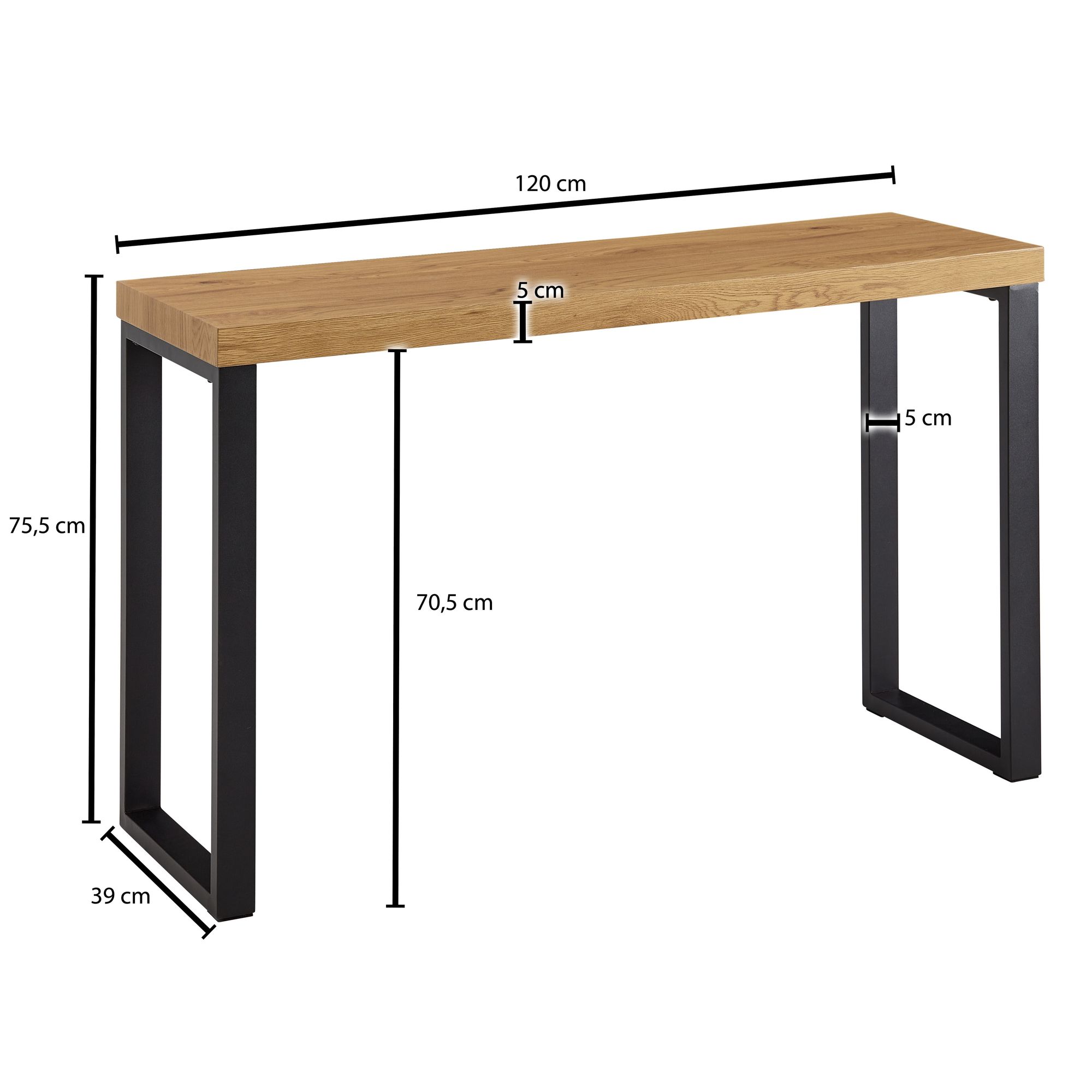 Konsolentisch Sykkylven Braun 120 × 39 × 75,5 cm