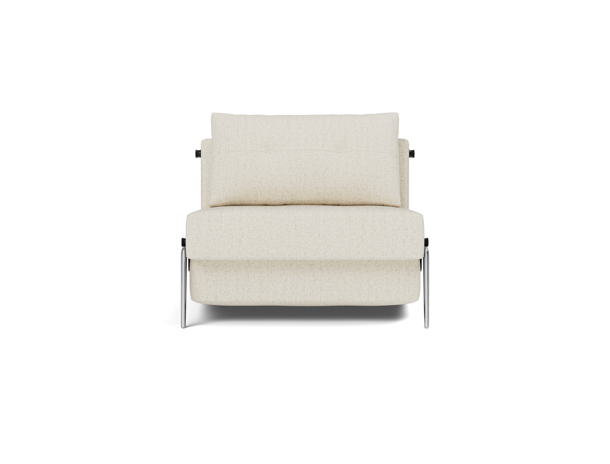 Schlafsessel Cubed 90 Boucle Skandi 531-Off-White Beine Aluminium