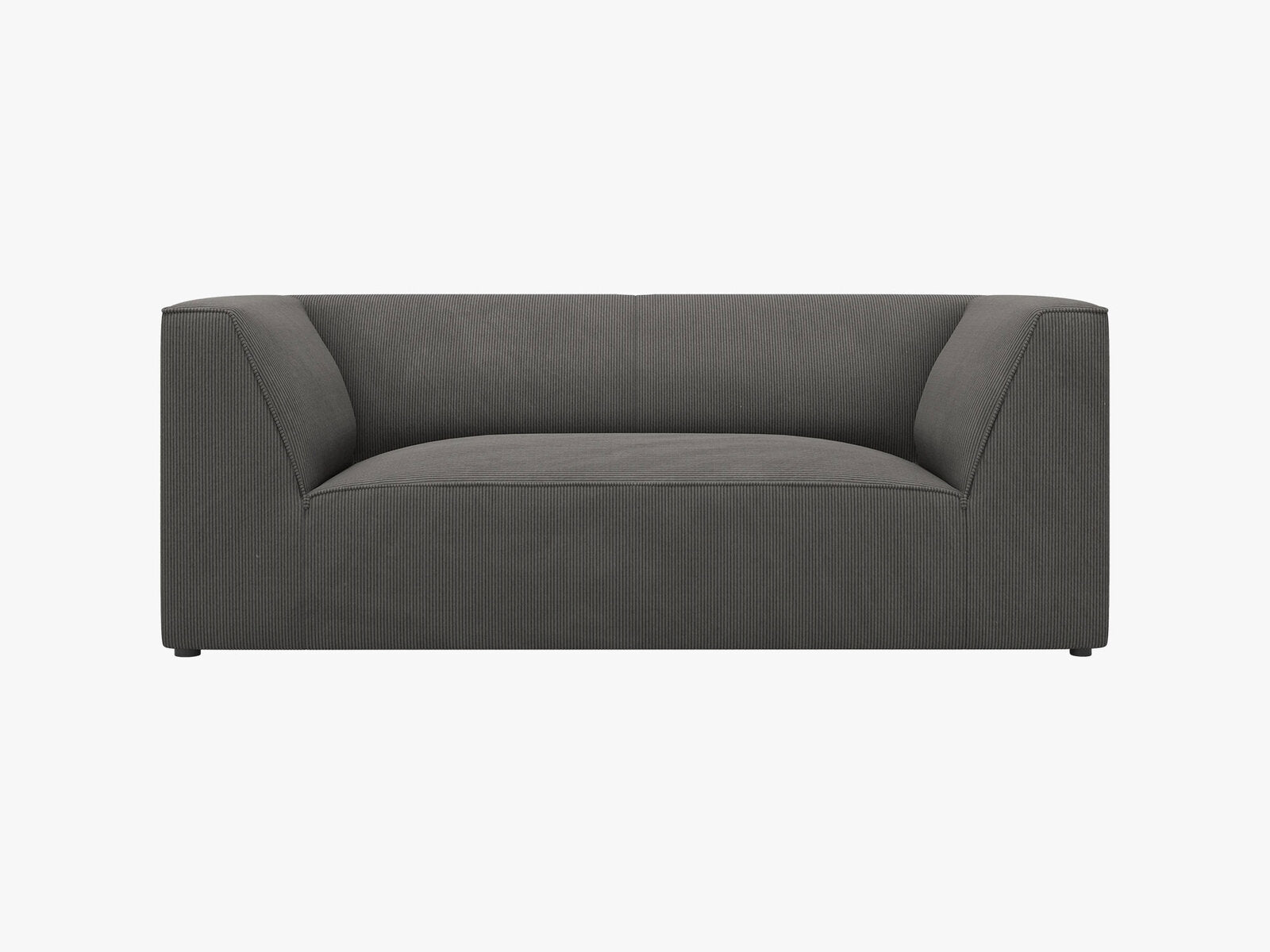 Micadoni Sofa Ruby 2-Sitzer Kord Scala Dunkelgrau