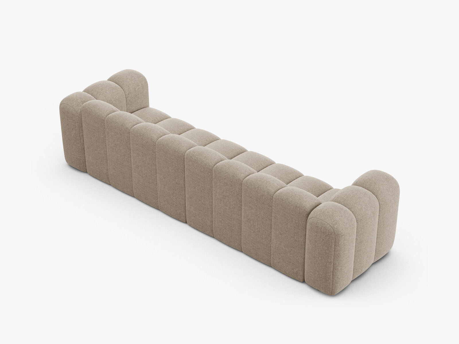 Micadoni Modulares Sofa Lupine 4-Sitzer Chenille Eden Dunkelbeige
