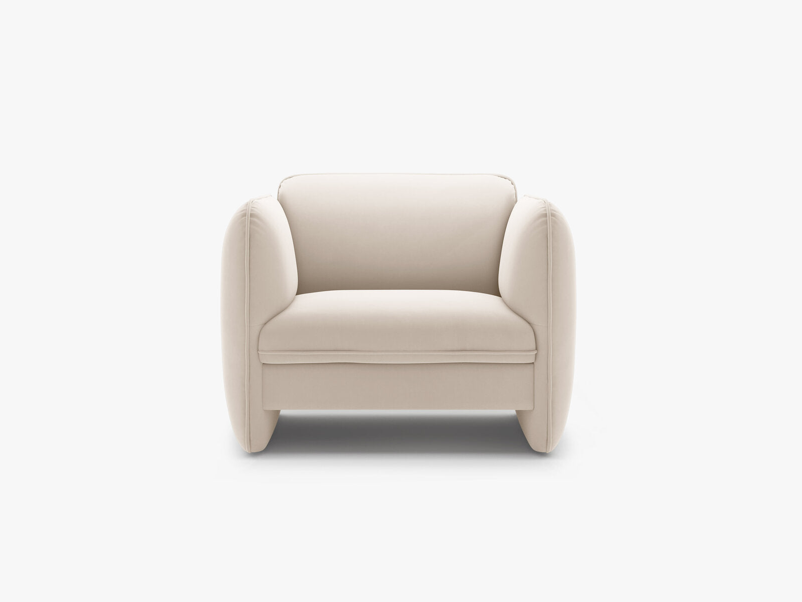 Micadoni Georgia Armsessel Samt Magic Velvet Elfenbein