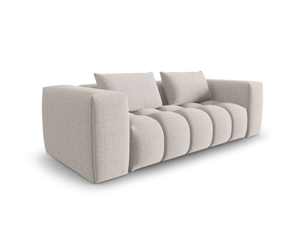 Cosmopolitan Design Sofa Verona 3-Sitzer kleine Version Strukturierter Stoff Sorella Beige
