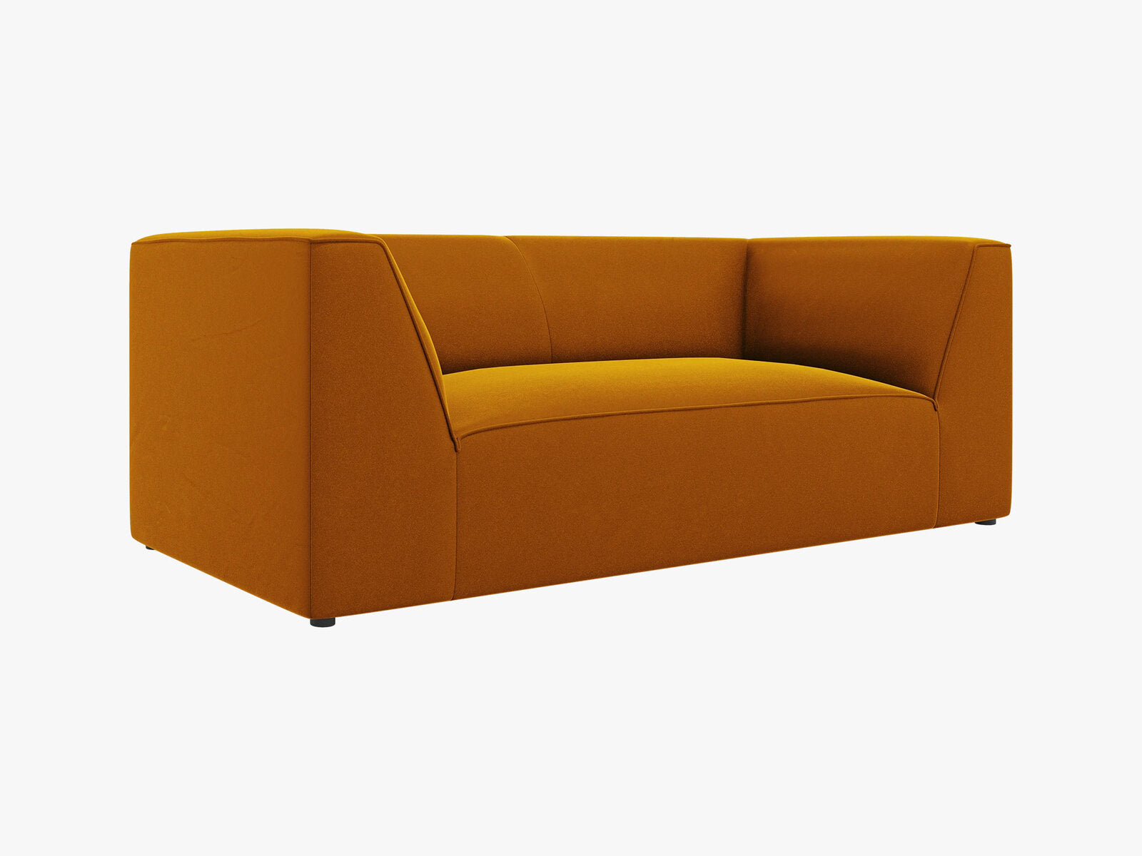 Micadoni Sofa Ruby 2-Sitzer Samt Salvador Gelb