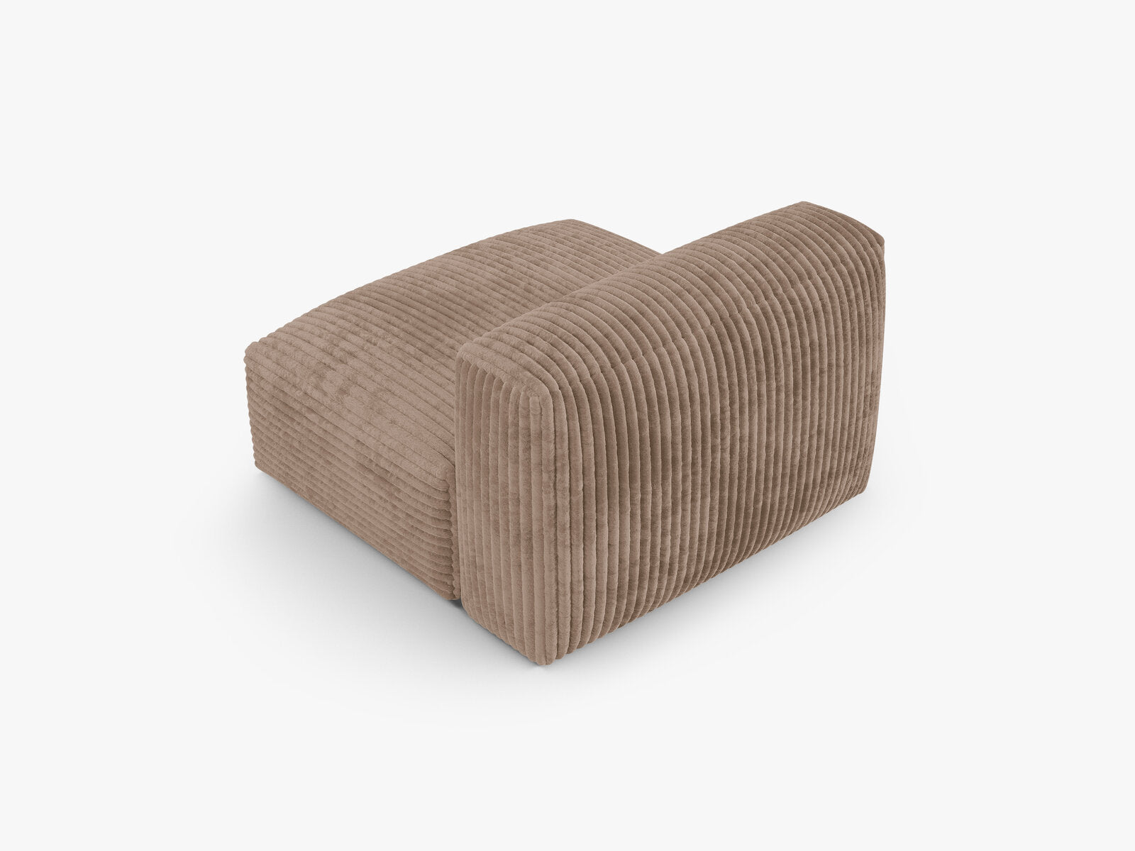 Micadoni Mittelmodul Martina 1-Sitzer 90cm Sitztiefe Kord Tilia Eichel