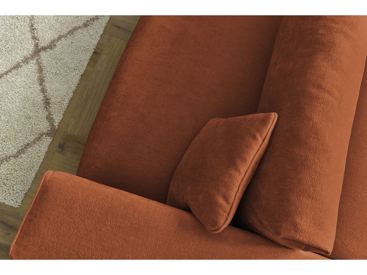 Bobochic Ezechiel Schlafsofa 3-Sitzer mit Bettkasten Stoff Rot